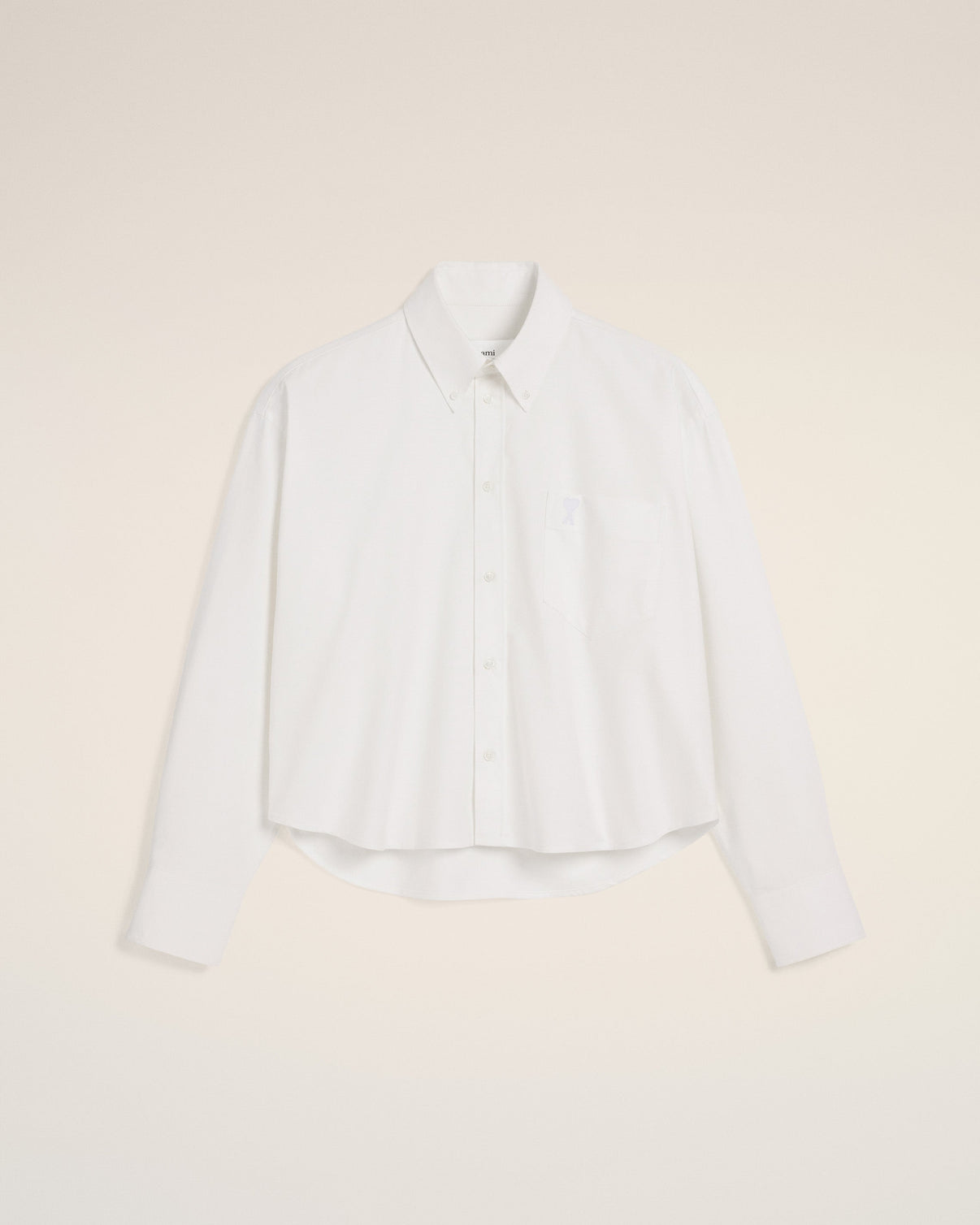 White Cotton Cropped Oversized Shirt