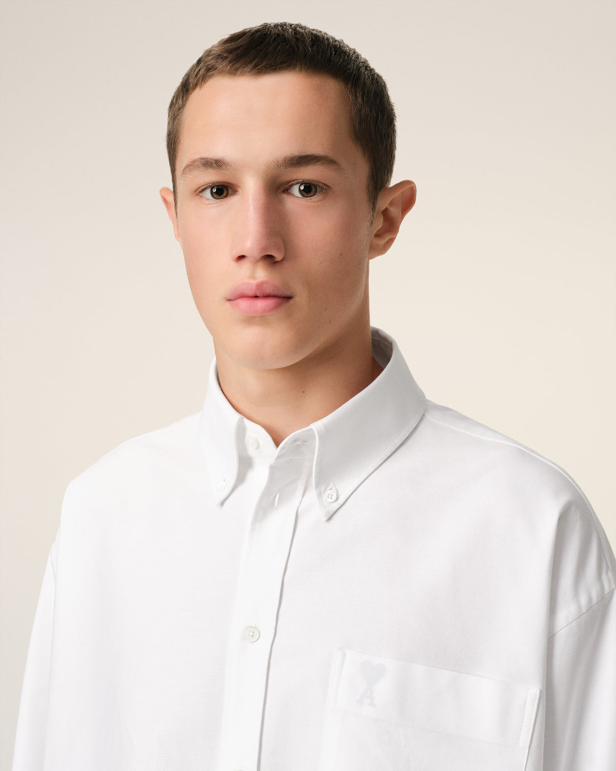 White Cotton Cropped Oversized Shirt