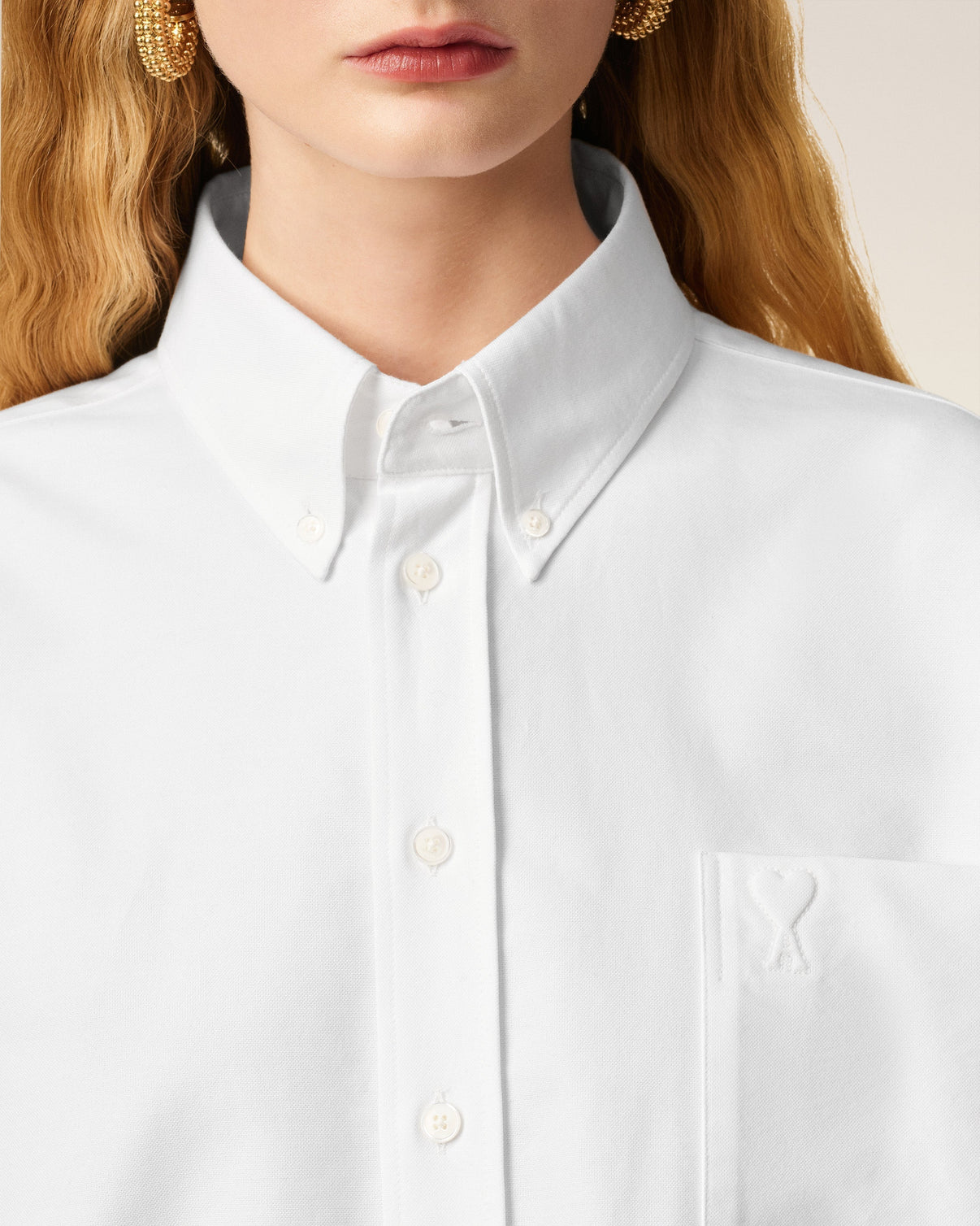 White Cotton Cropped Oversized Shirt