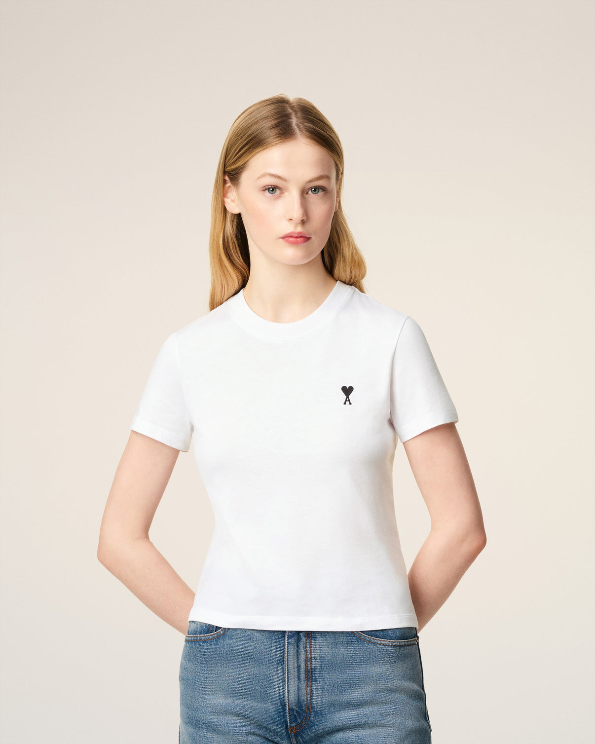 White Cotton Cropped T-shirt
