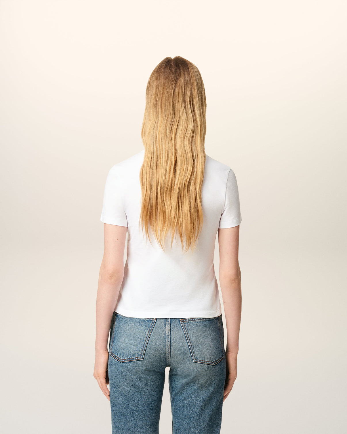 White Cotton Cropped T-shirt