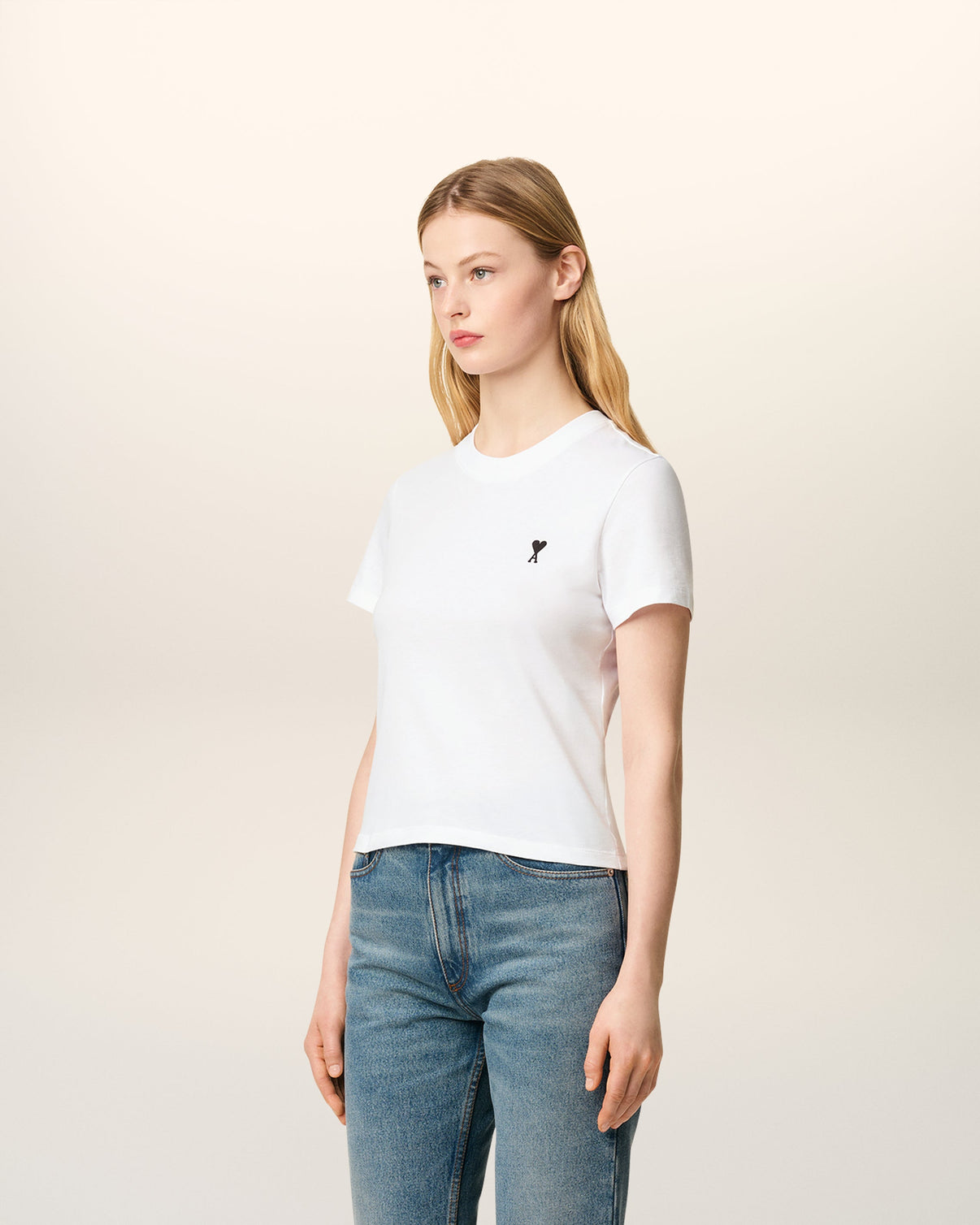 White Cotton Cropped T-shirt