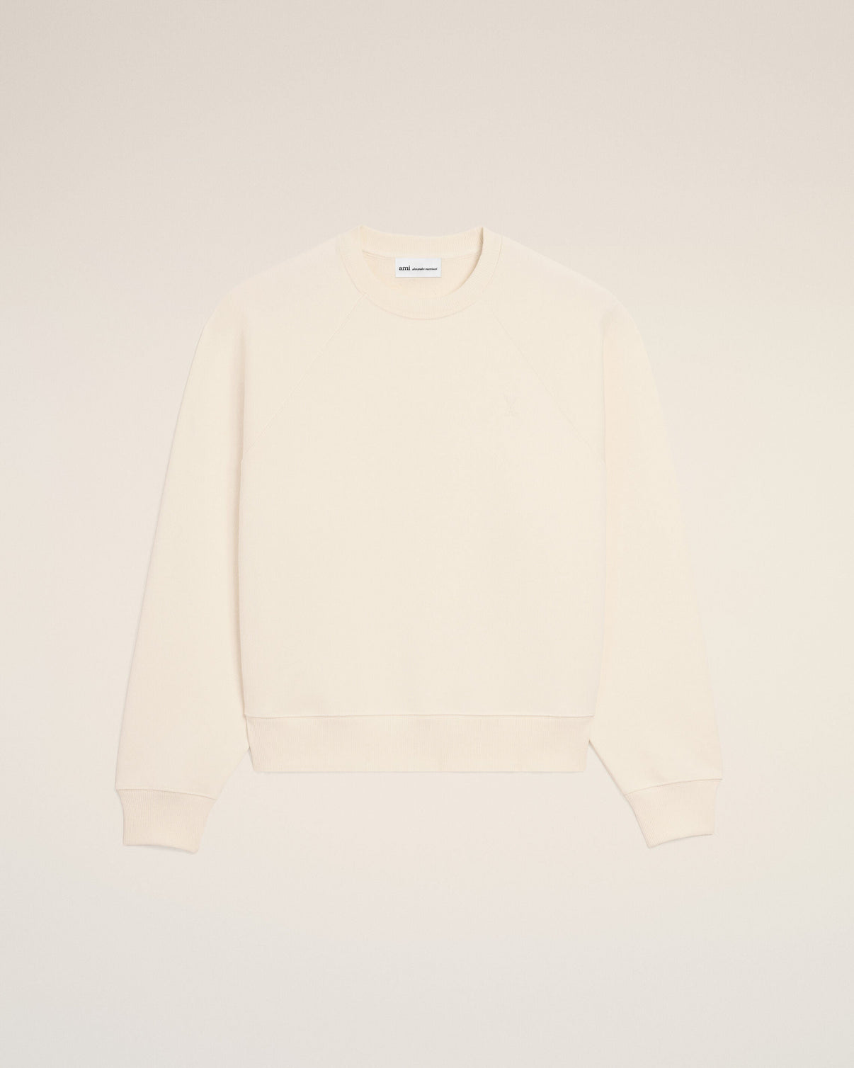 White Cotton Embossed Sweatshirt