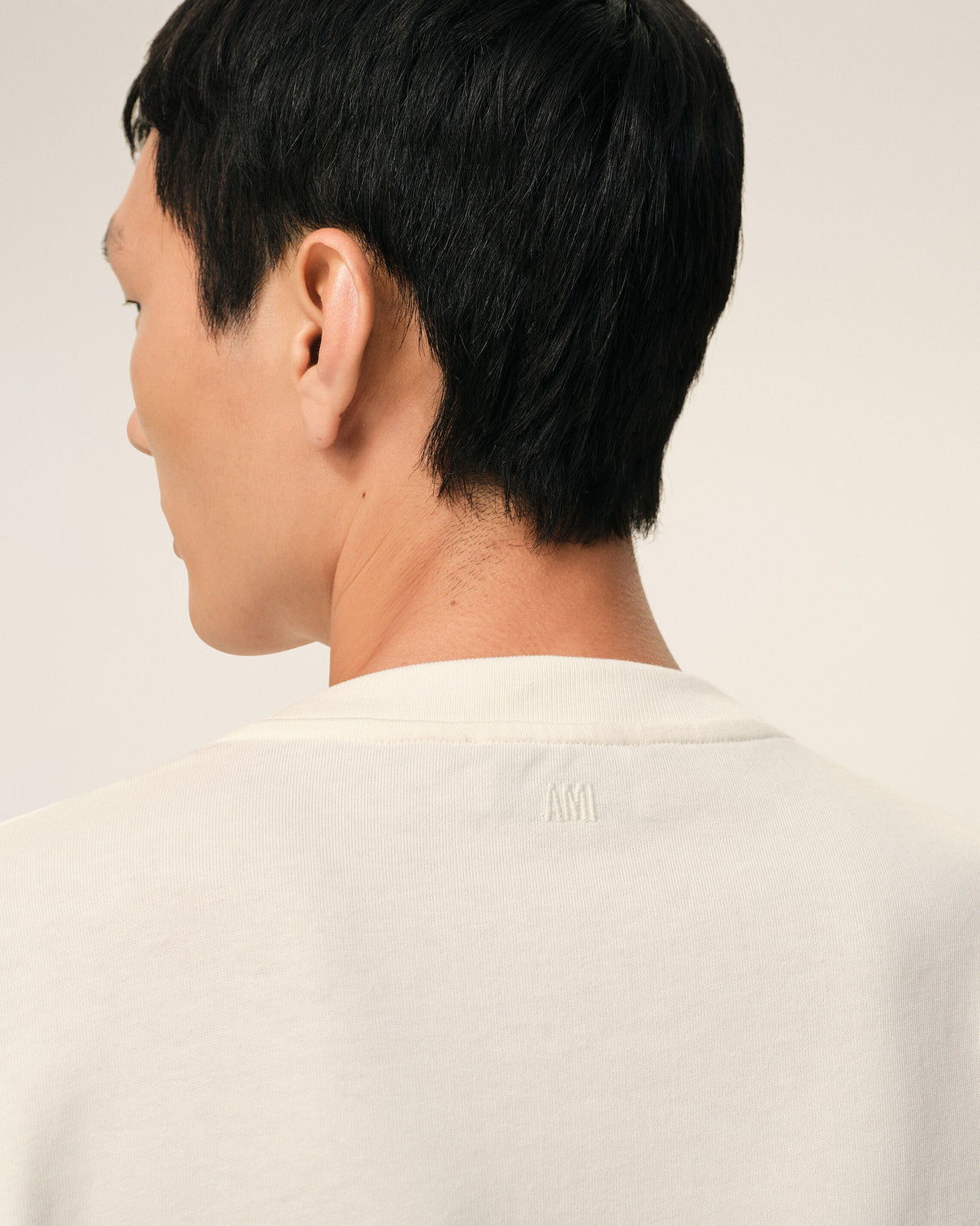 White Cotton Embossed T-shirt