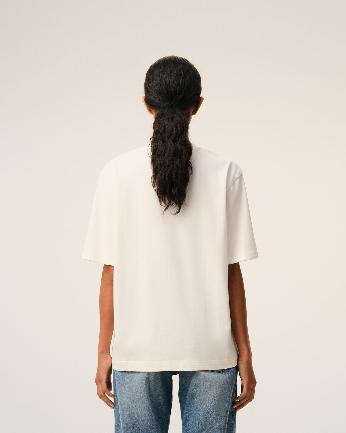 White Cotton Heritage Print T-shirt