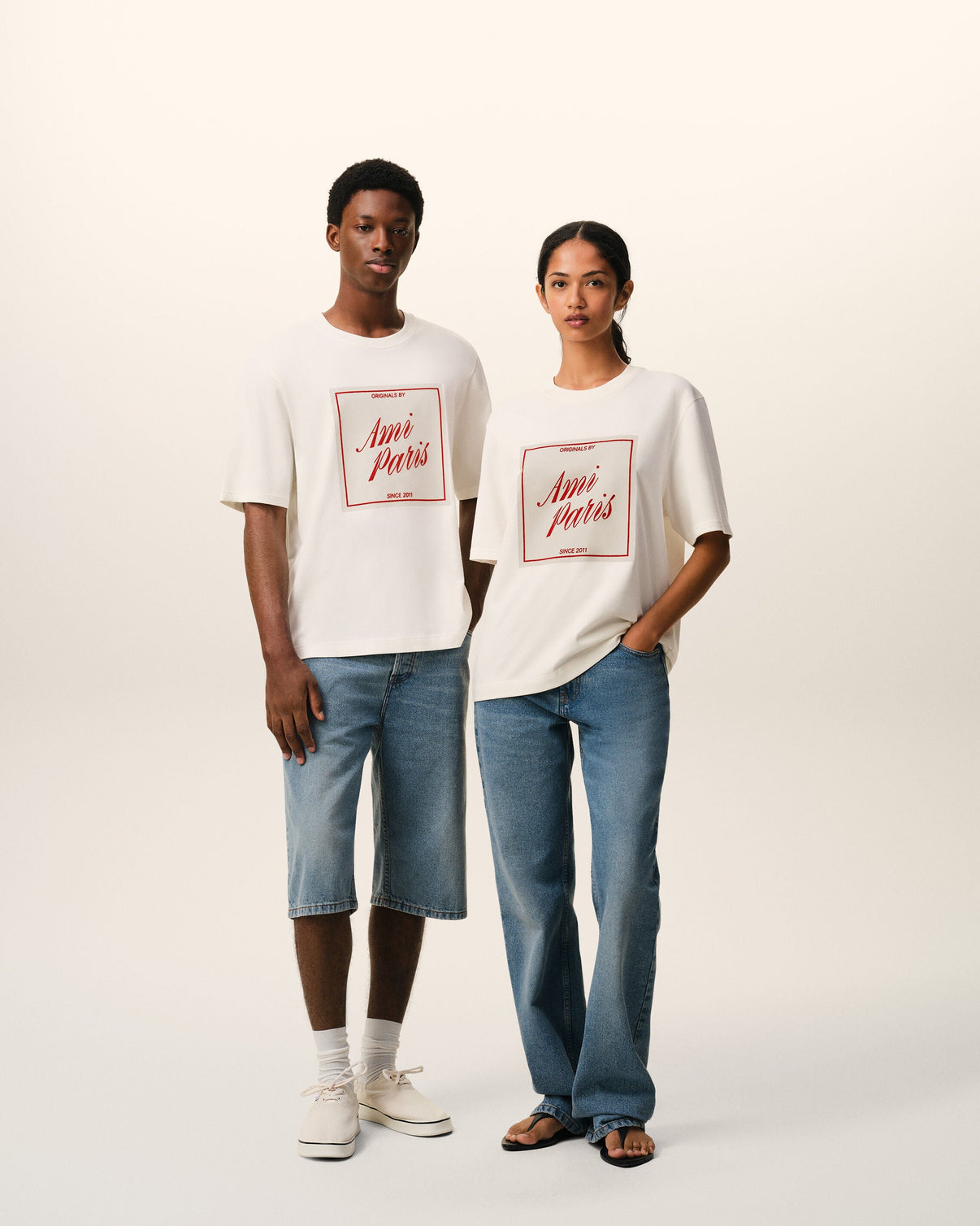 White Cotton Heritage Print T-shirt