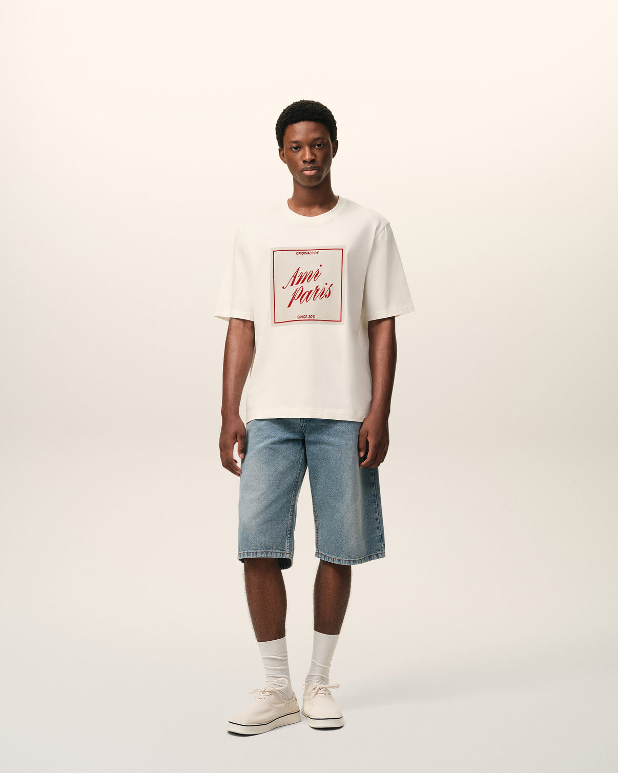 White Cotton Heritage Print T-shirt