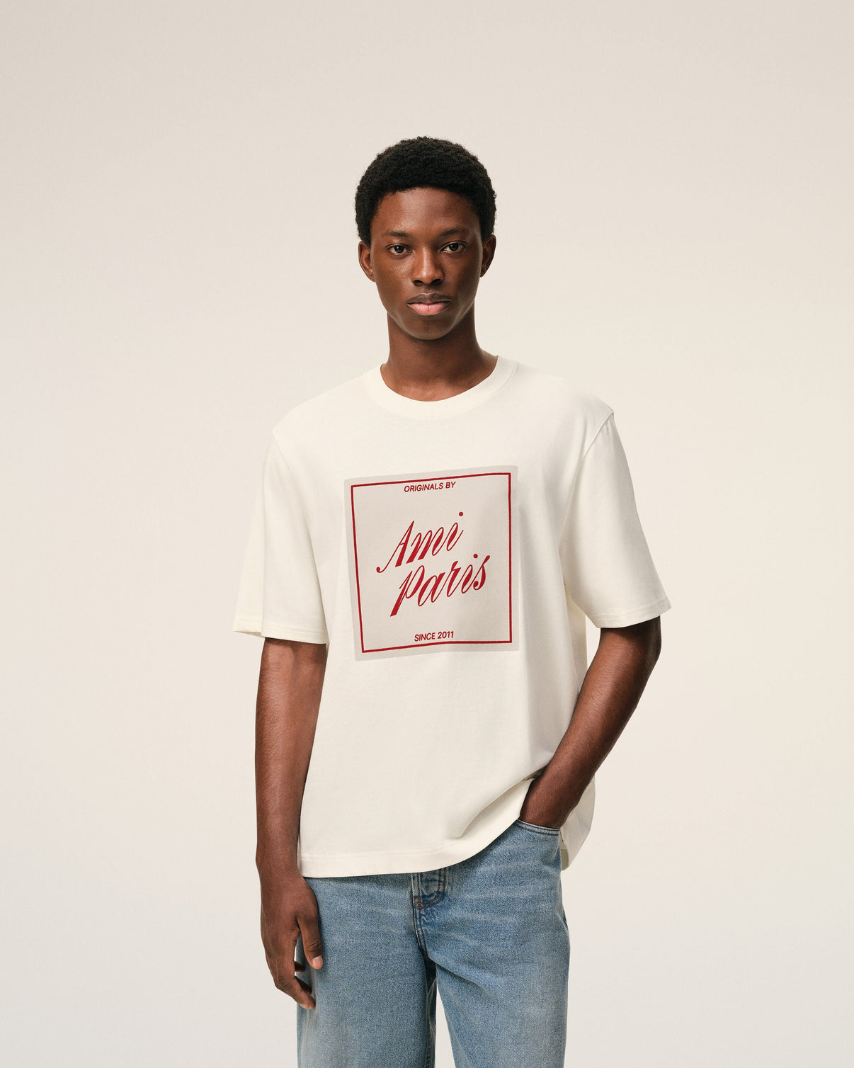 White Cotton Heritage Print T-shirt