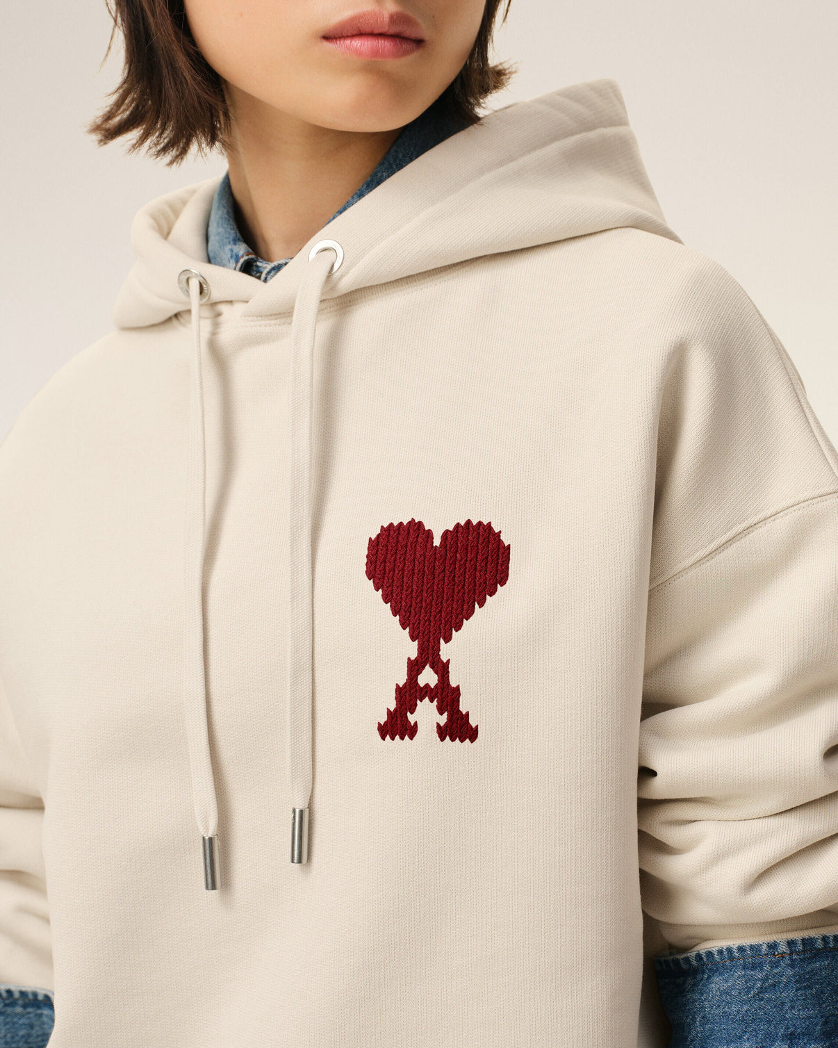 White Cotton Hoodie