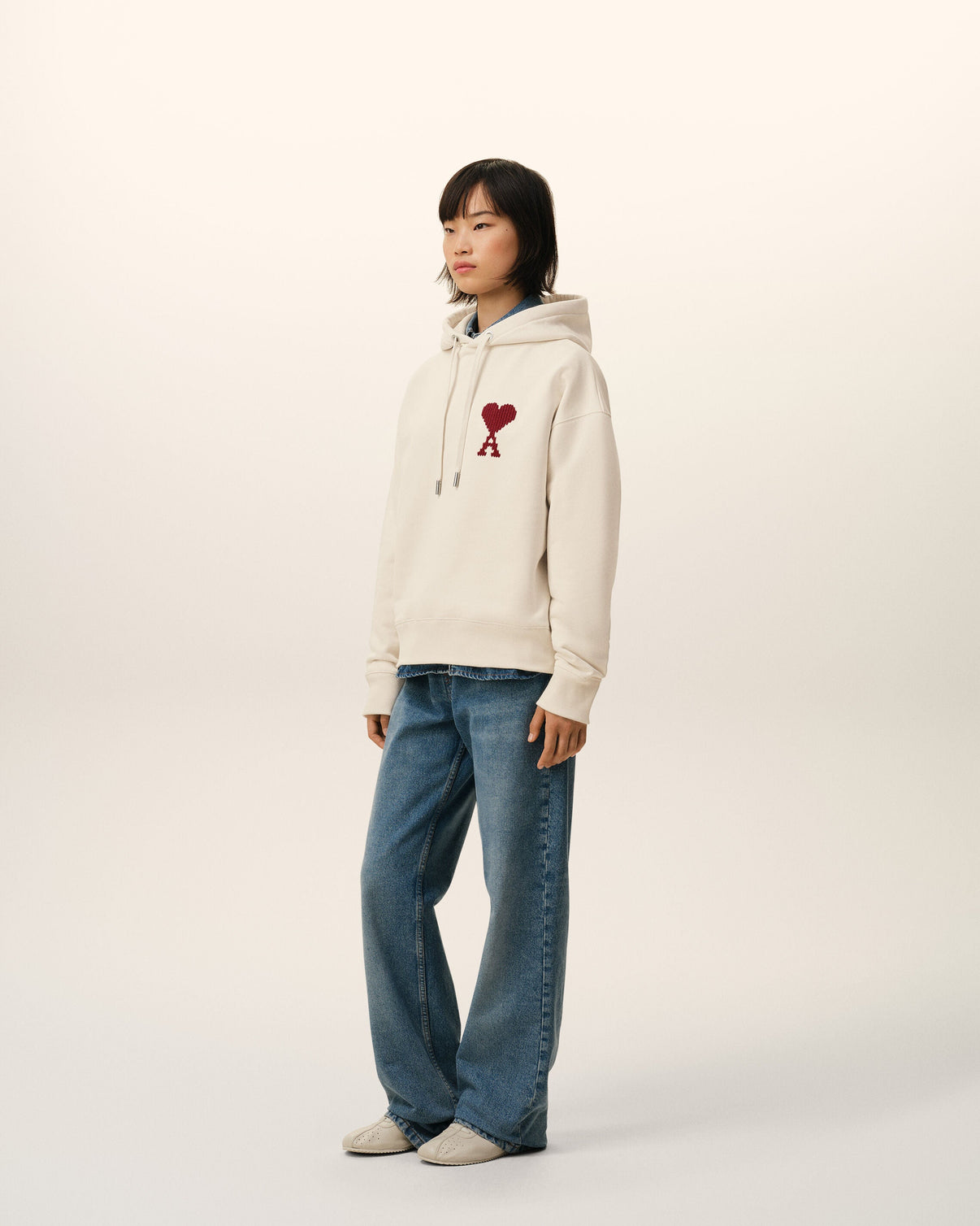 White Cotton Hoodie
