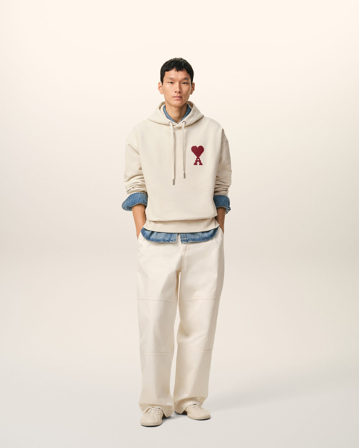 White Cotton Hoodie