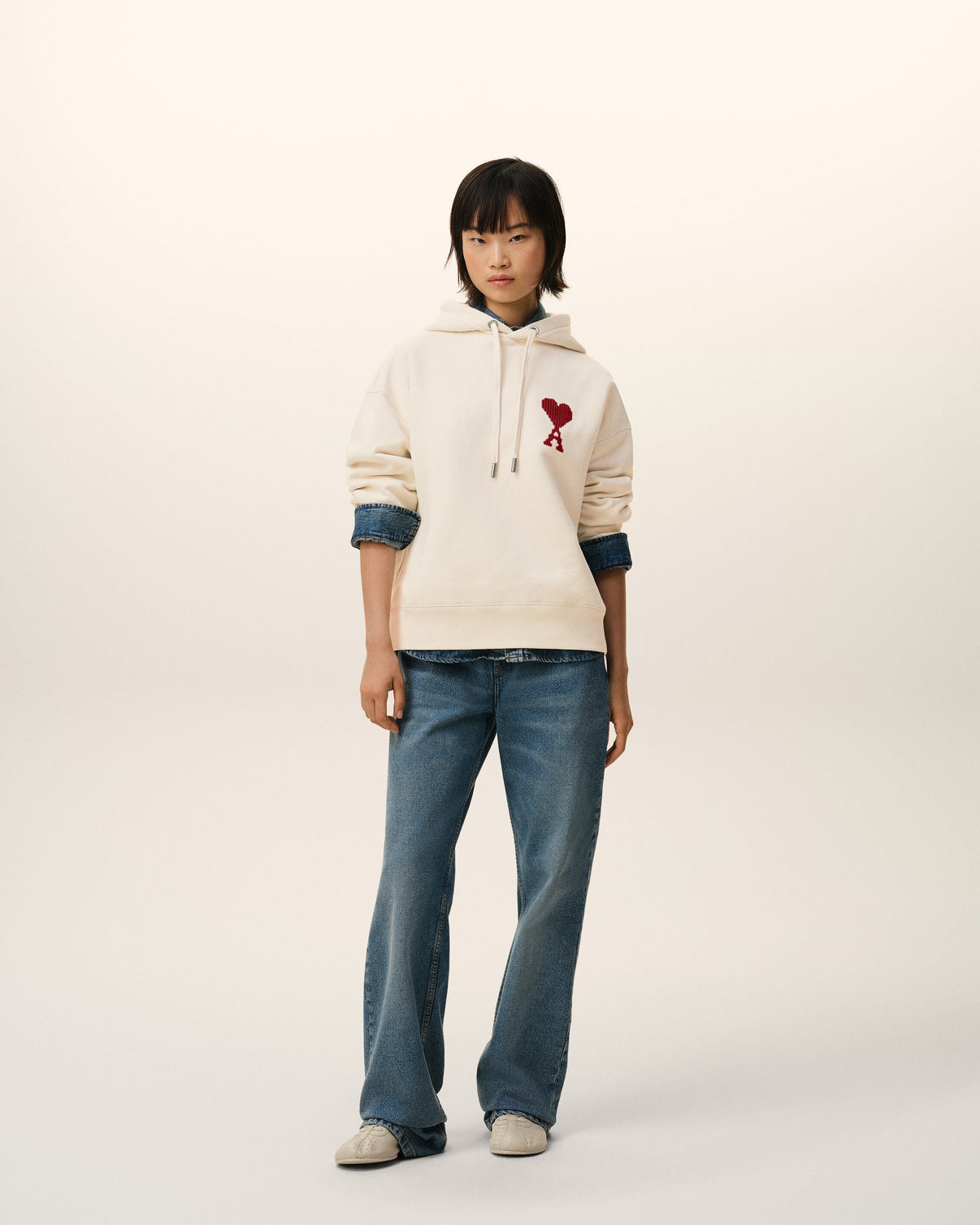 White Cotton Hoodie