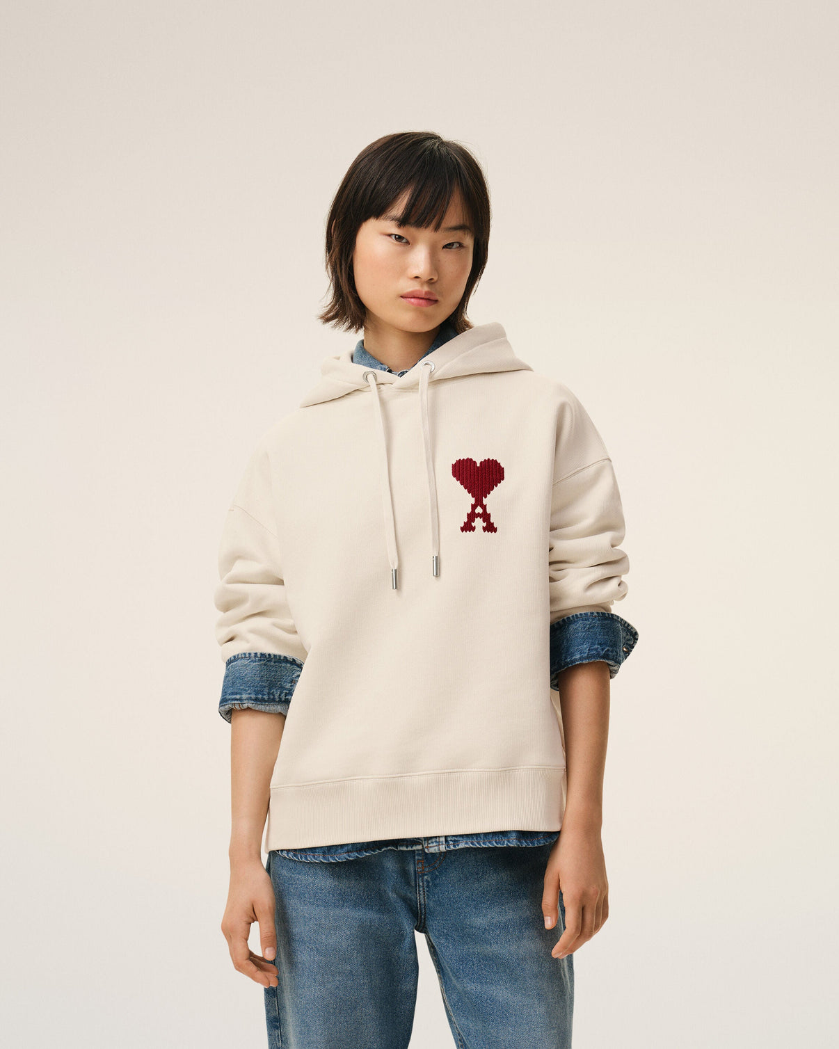 White Cotton Hoodie