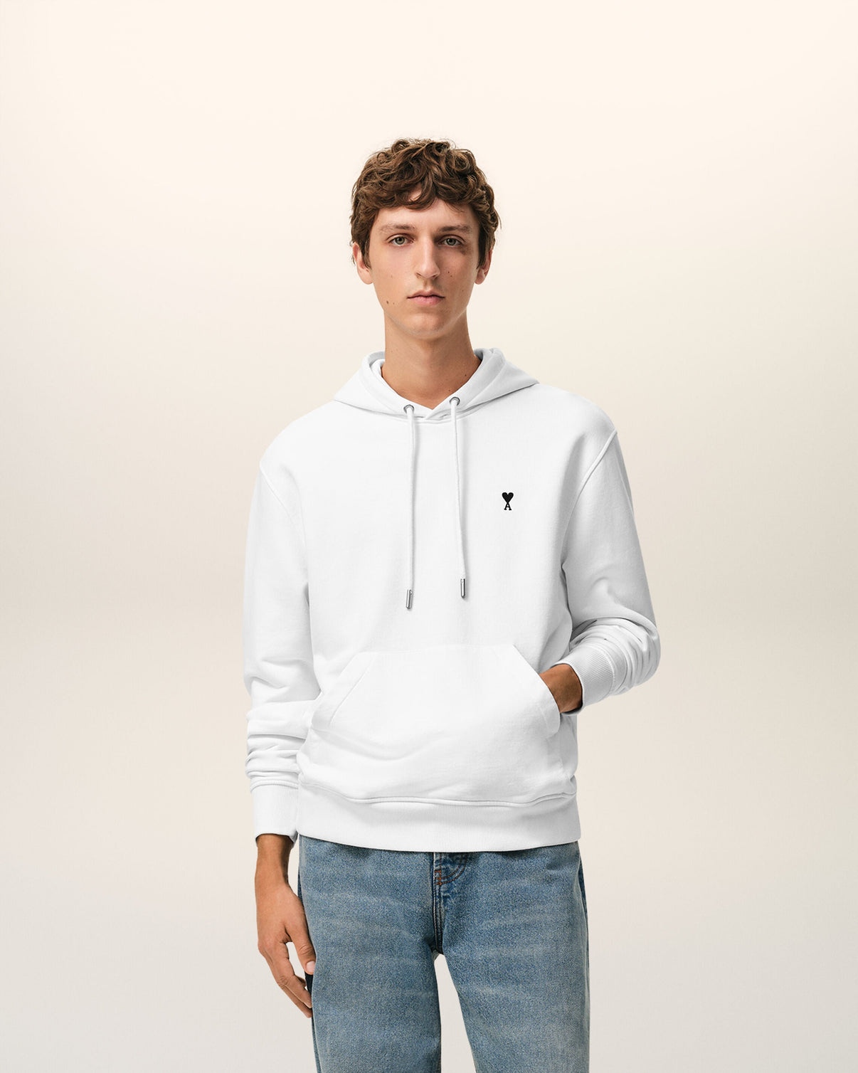 White Cotton Hoodie