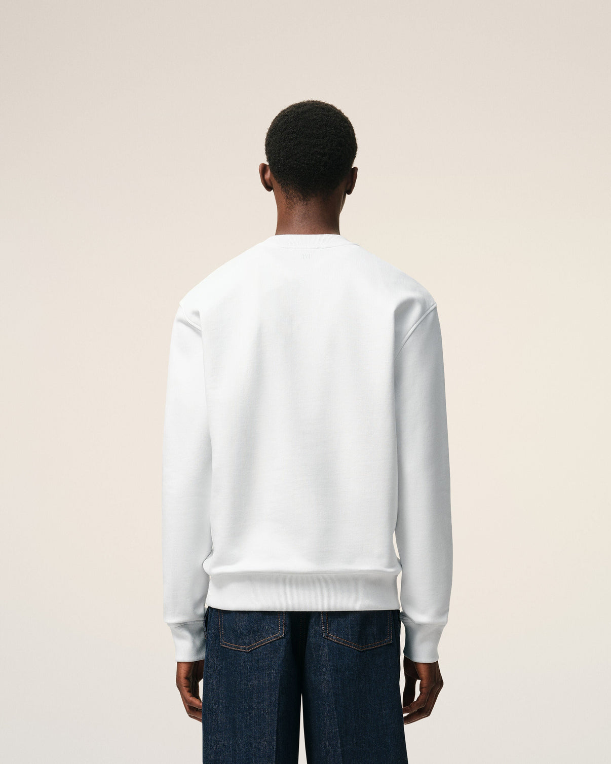 White Cotton Knitted Sweatshirt