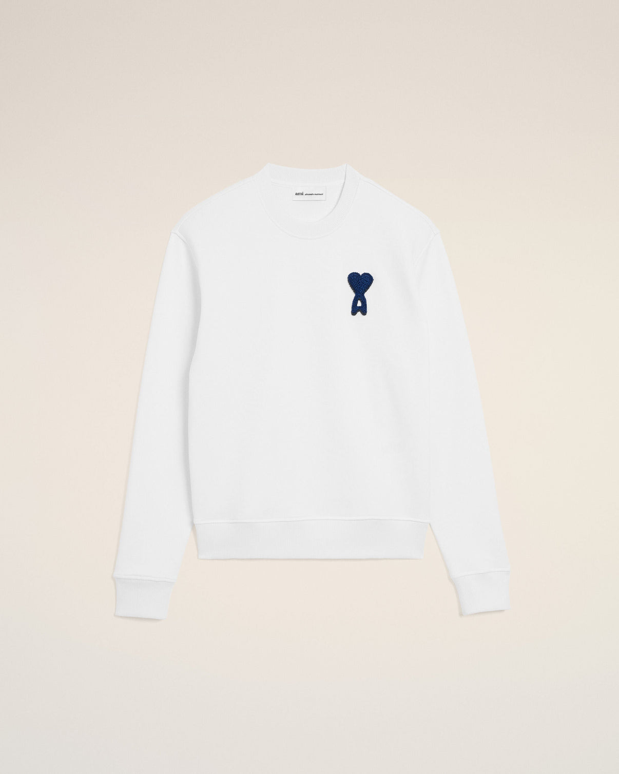 White Cotton Knitted Sweatshirt