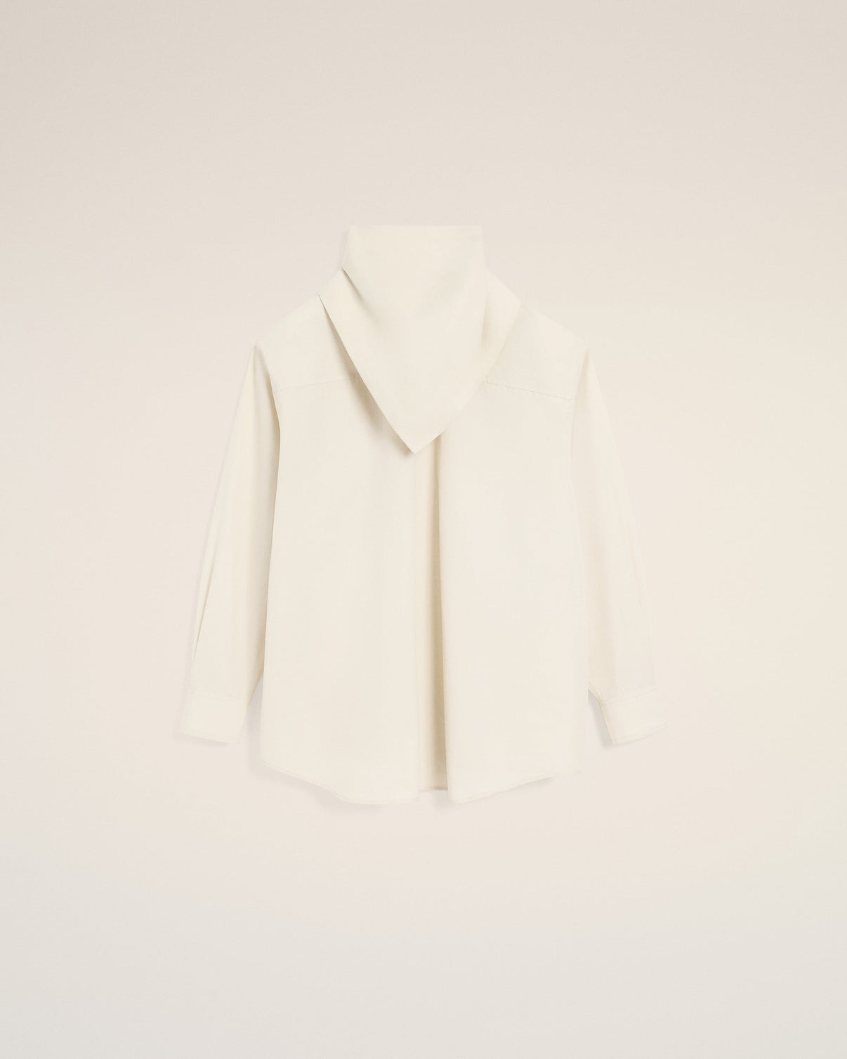 White Cotton Long Sleeves Bandana Blouse