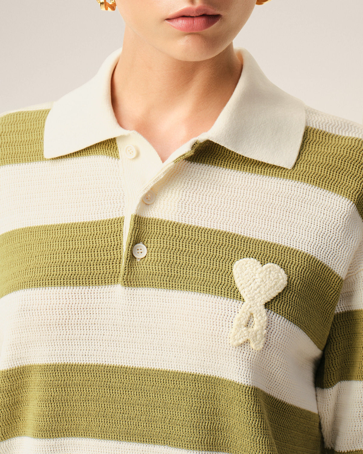 White Cotton Short Sleeves Polo