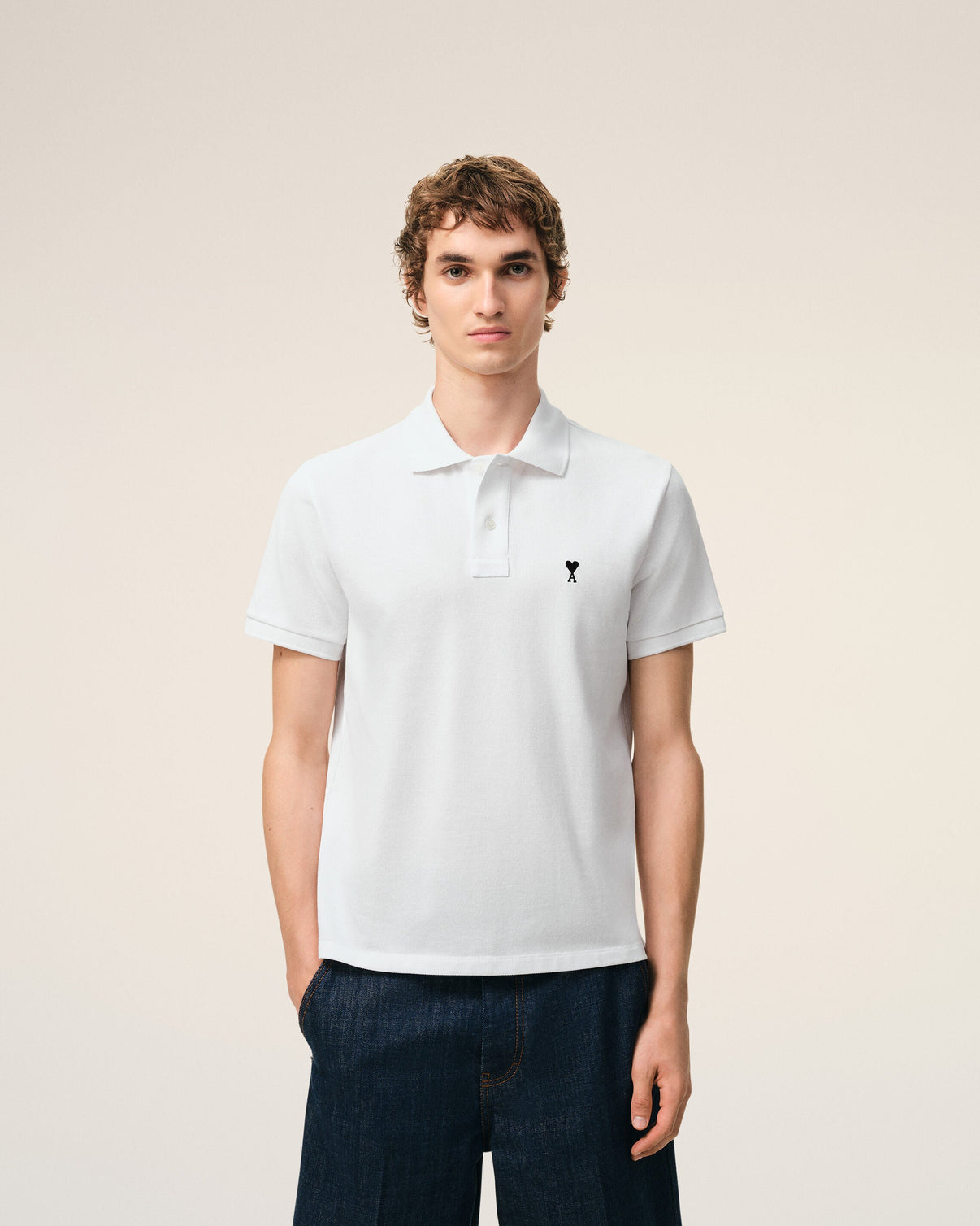 White Cotton Short Sleeves Polo Shirt