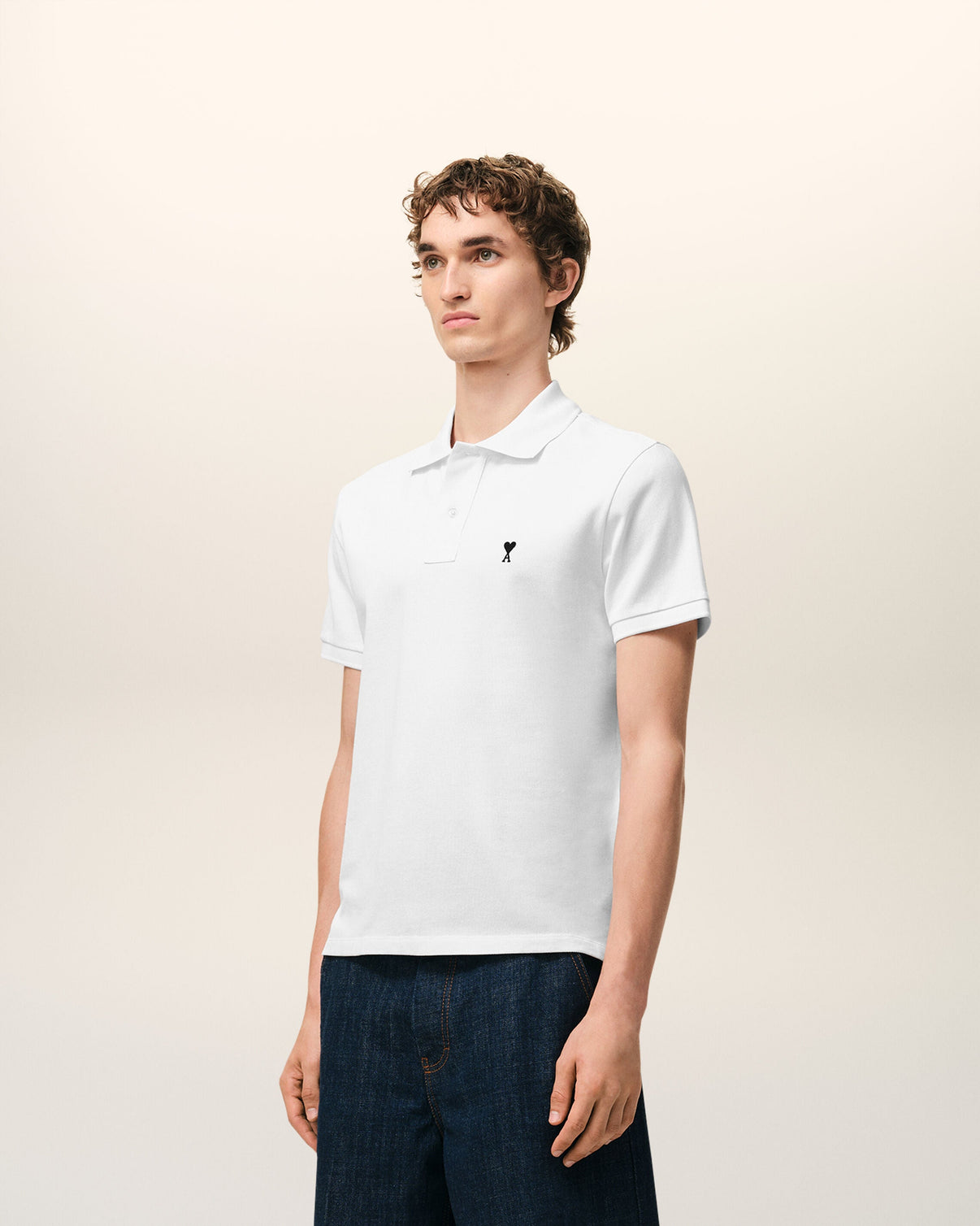 White Cotton Short Sleeves Polo Shirt