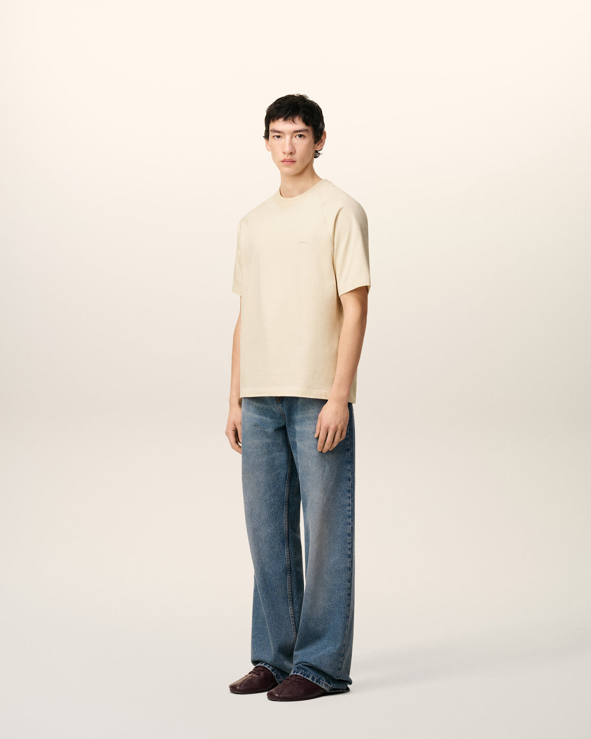 White Cotton Short Sleeves T-shirt