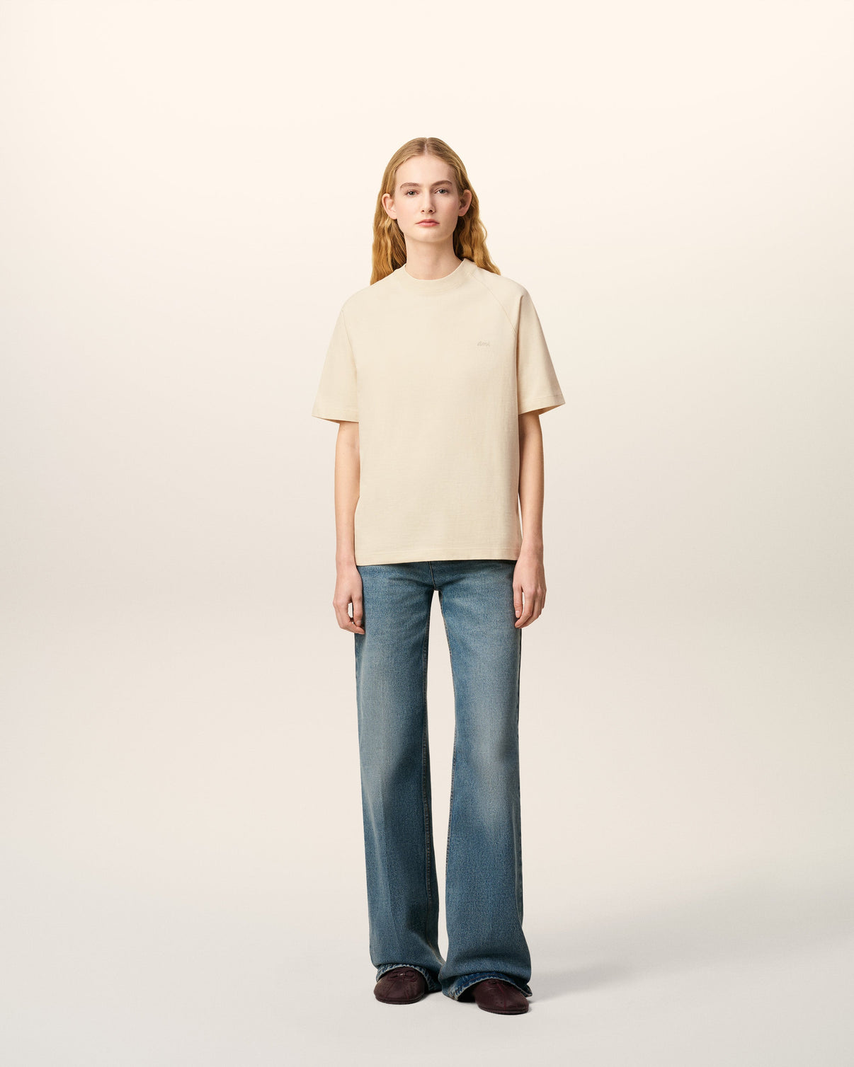 White Cotton Short Sleeves T-shirt