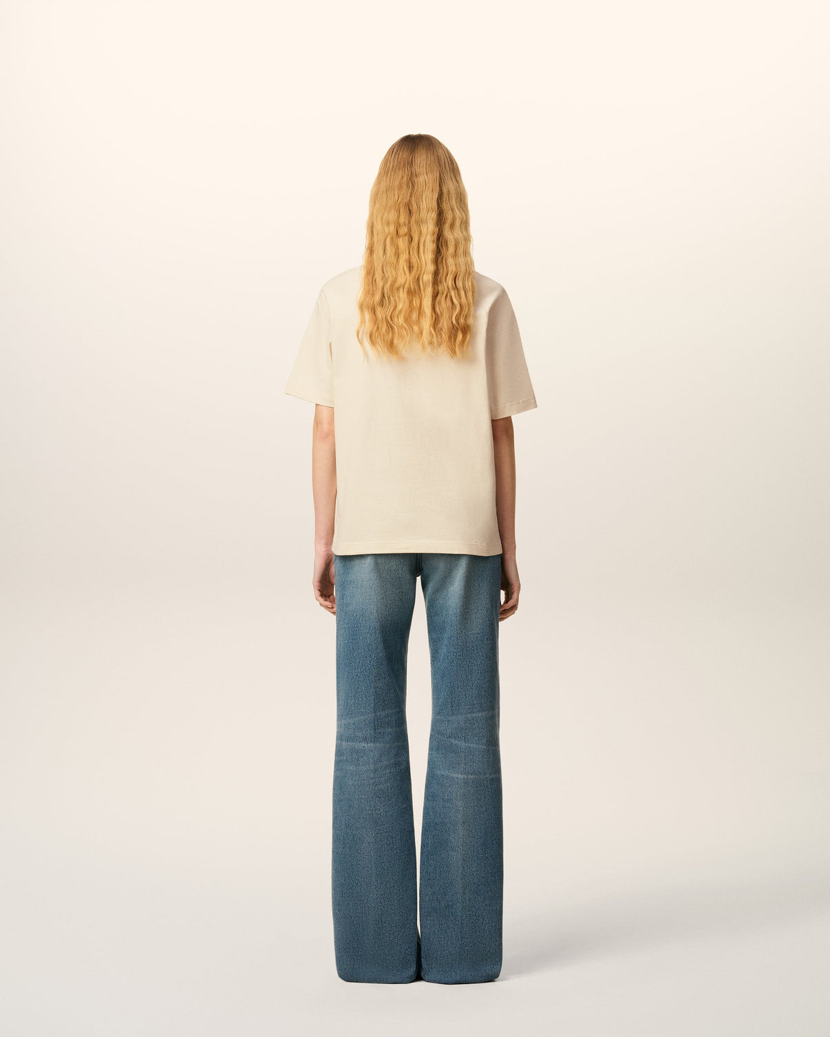 White Cotton Short Sleeves T-shirt