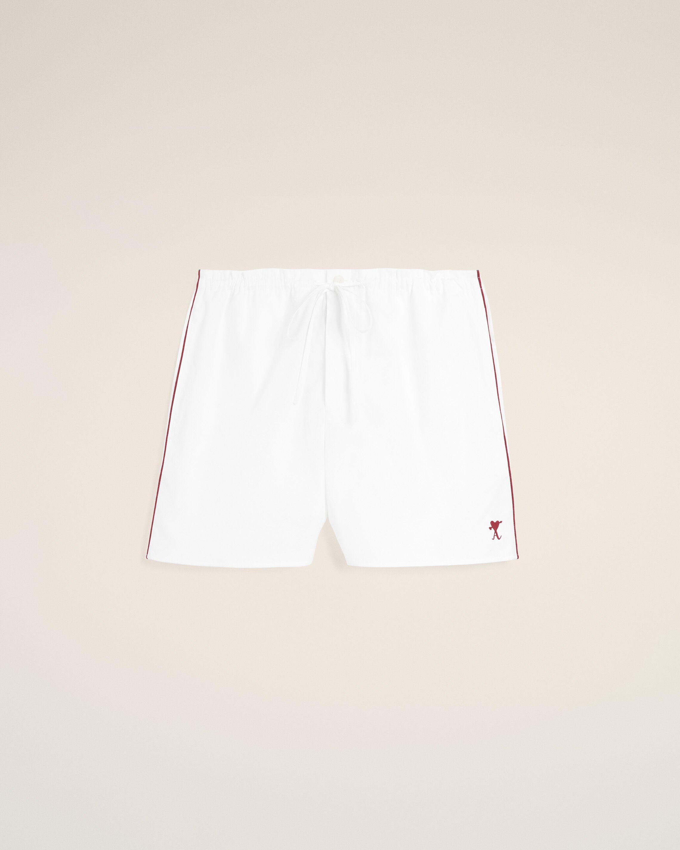 White cotton shorts with heart arrow