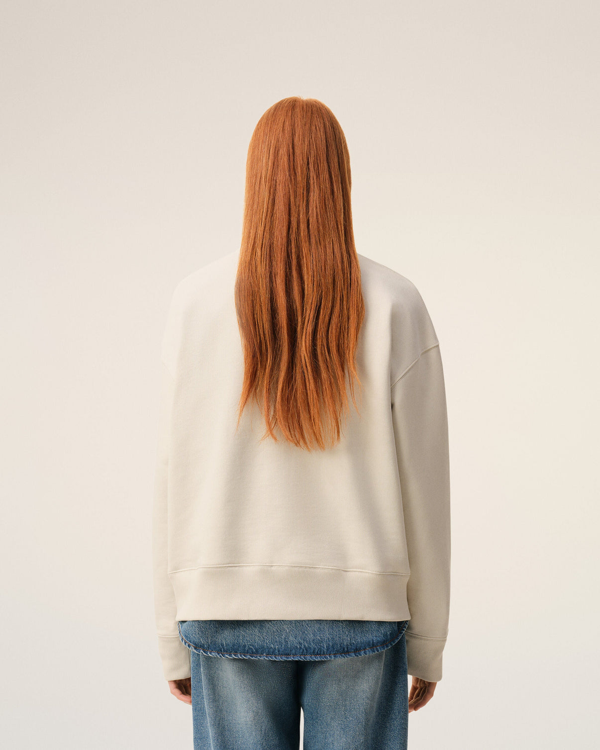 White Cotton Sweatshirt