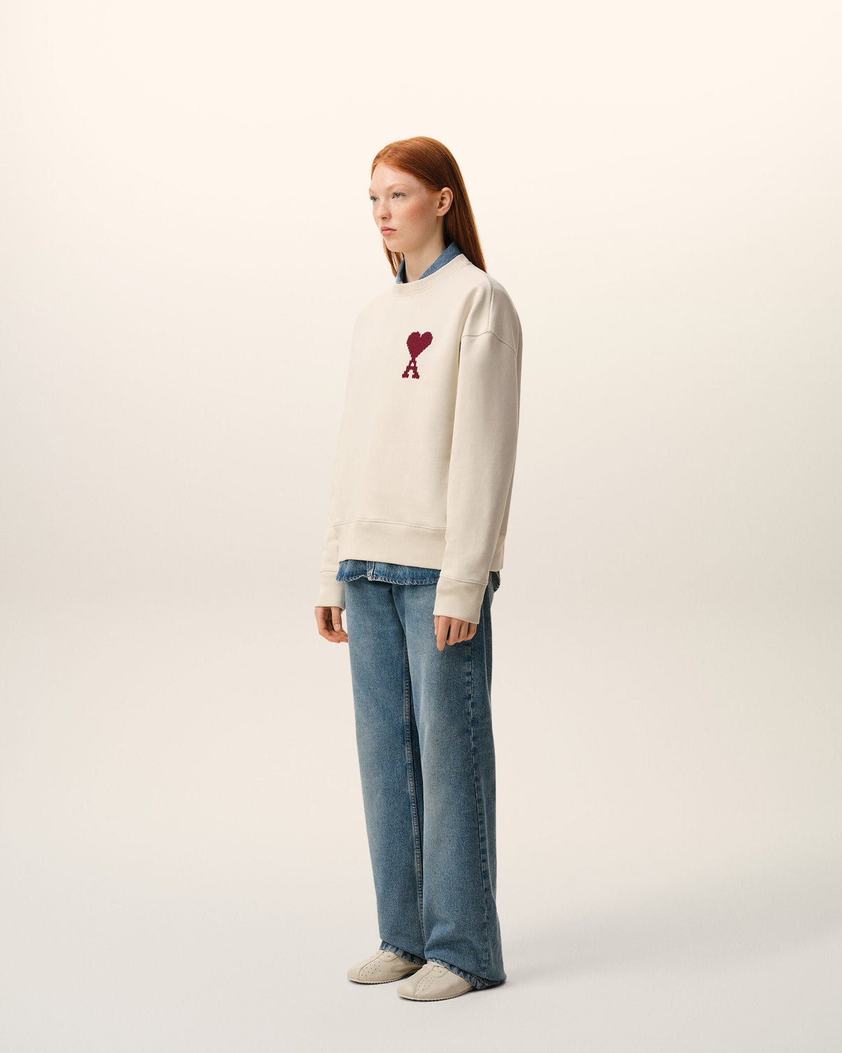 White Cotton Sweatshirt