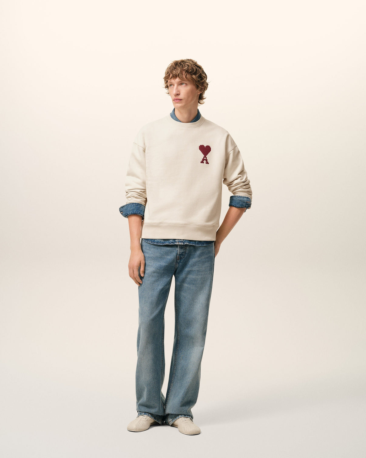 White Cotton Sweatshirt