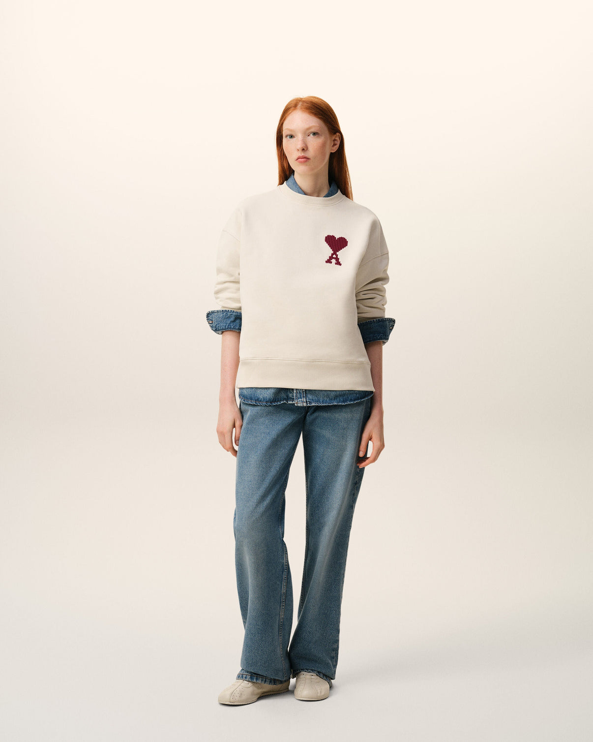 White Cotton Sweatshirt