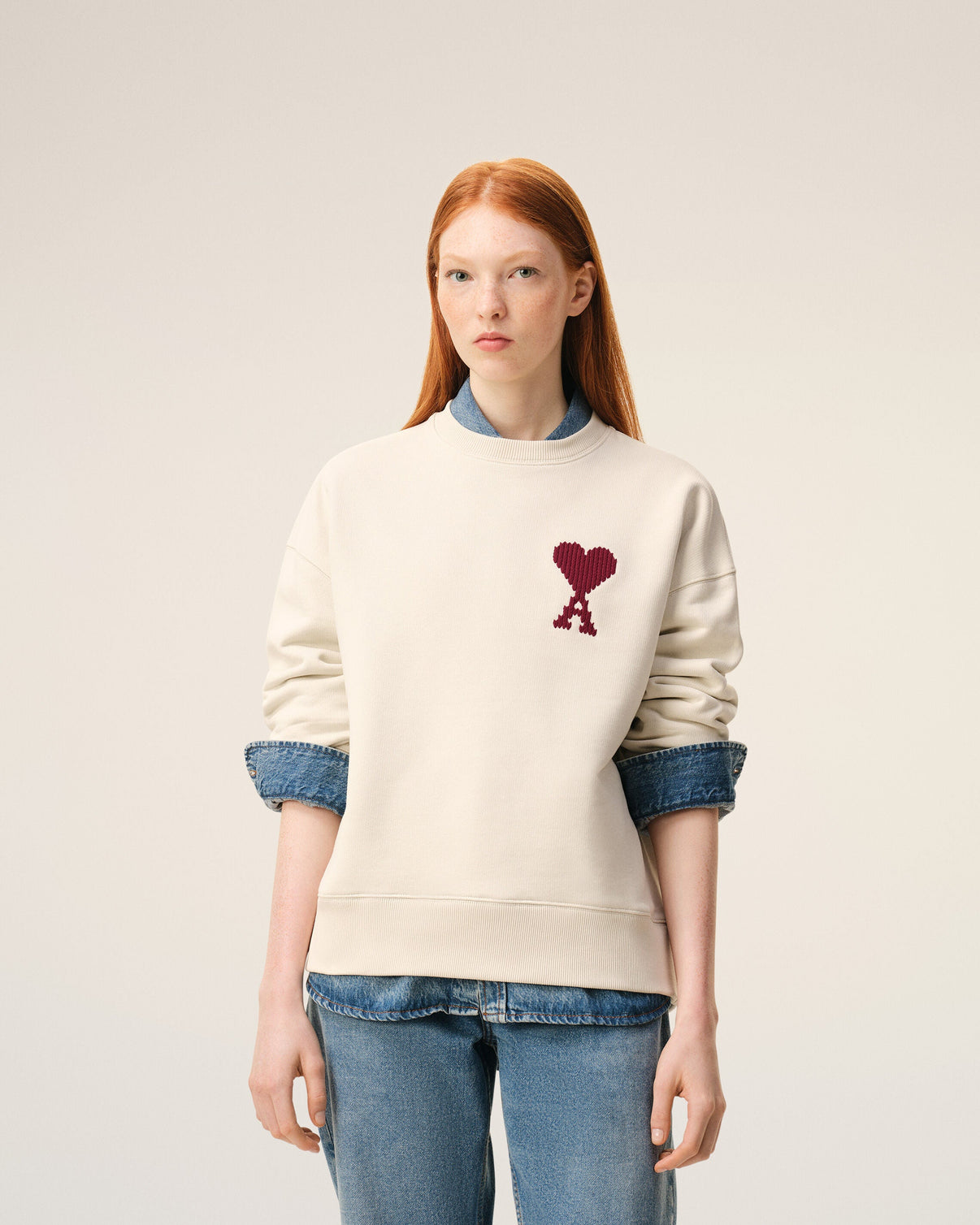 White Cotton Sweatshirt