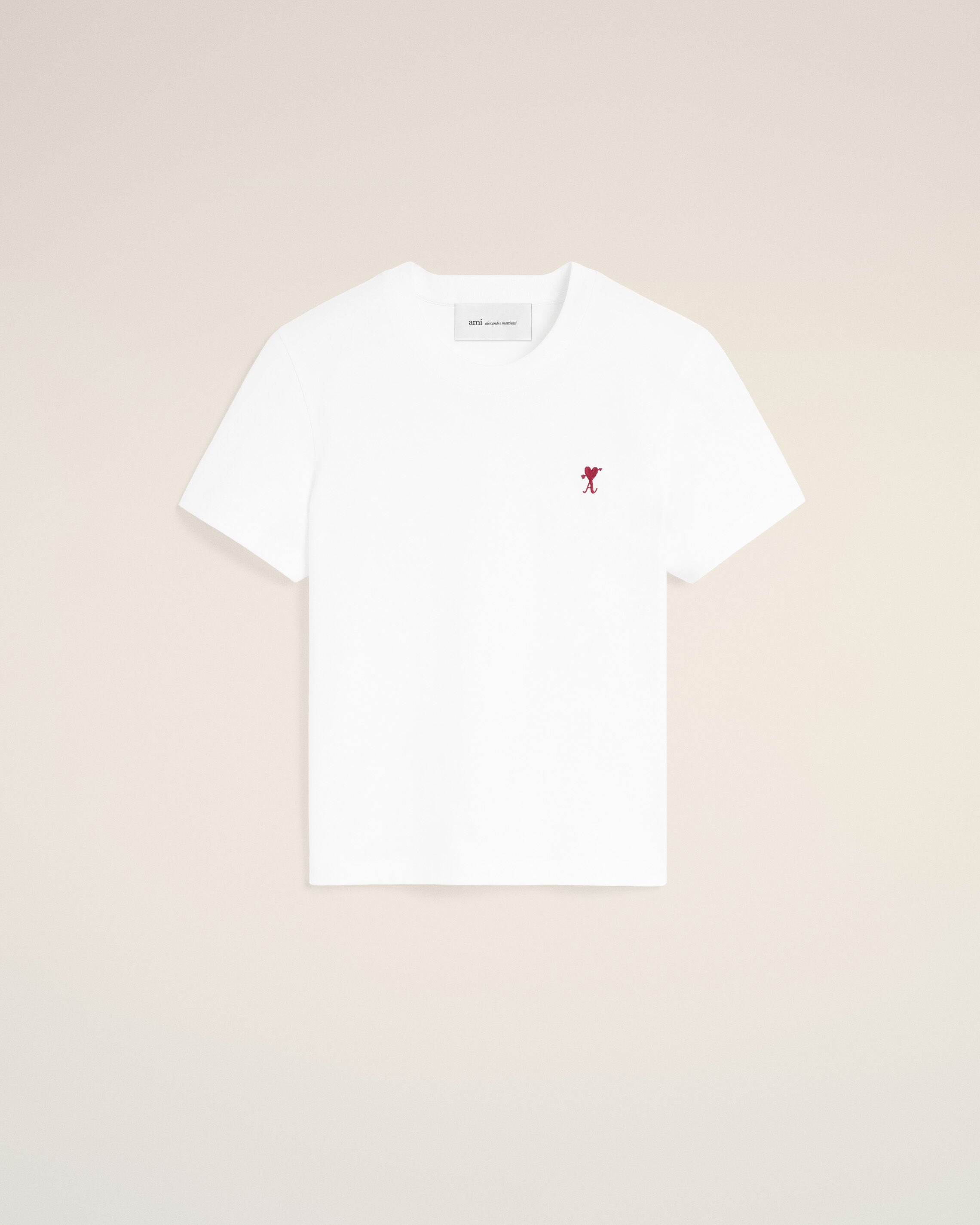 White cotton t-shirt with heart arrow