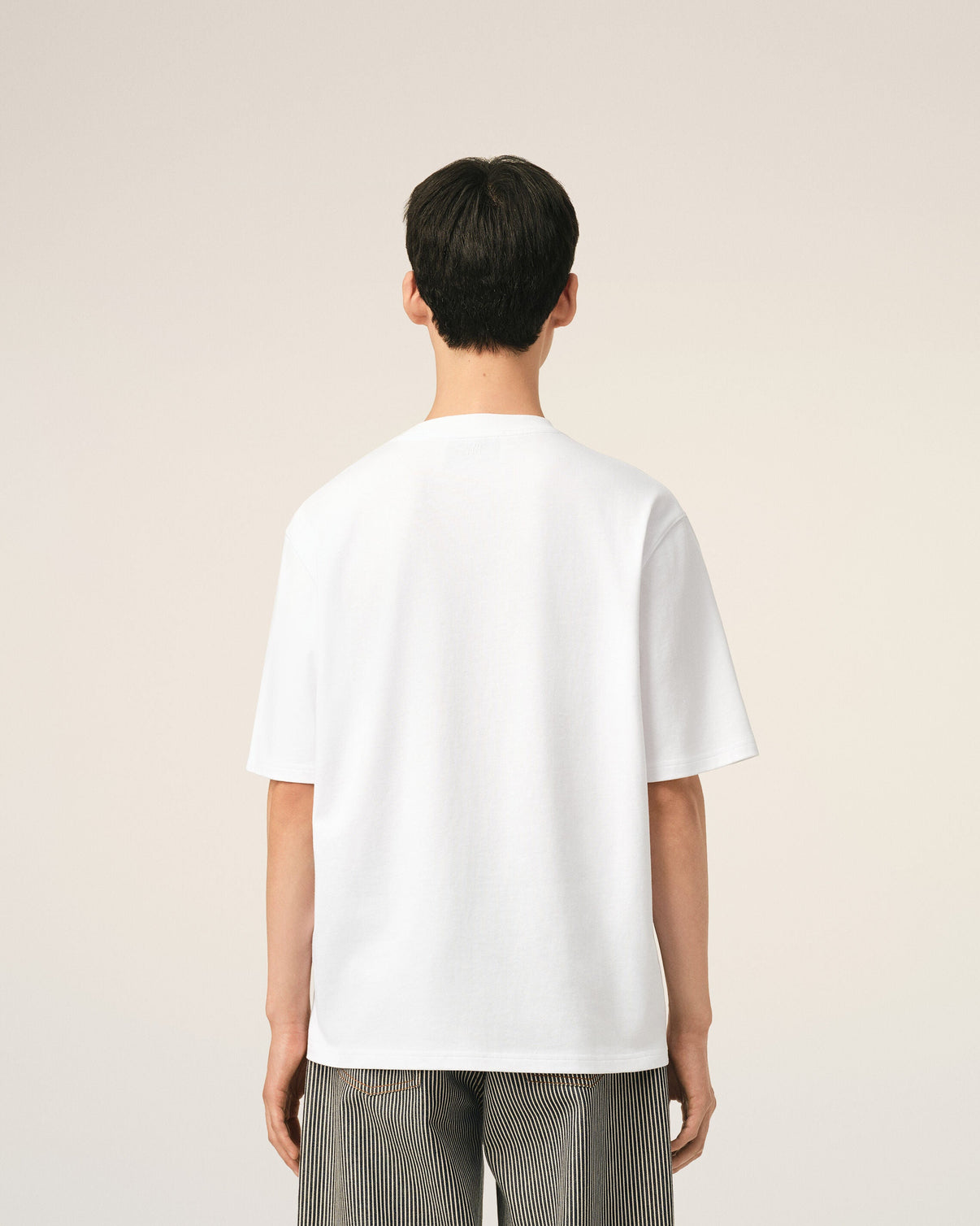 White cotton t-shirt with tulip