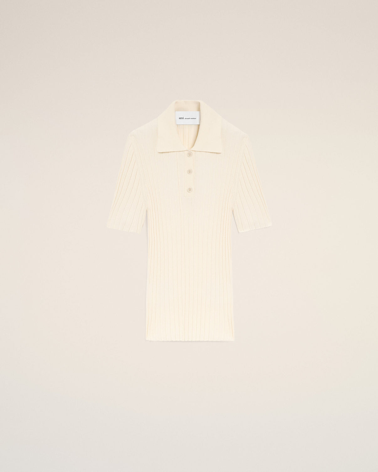 White Knit Short Sleeves Polo