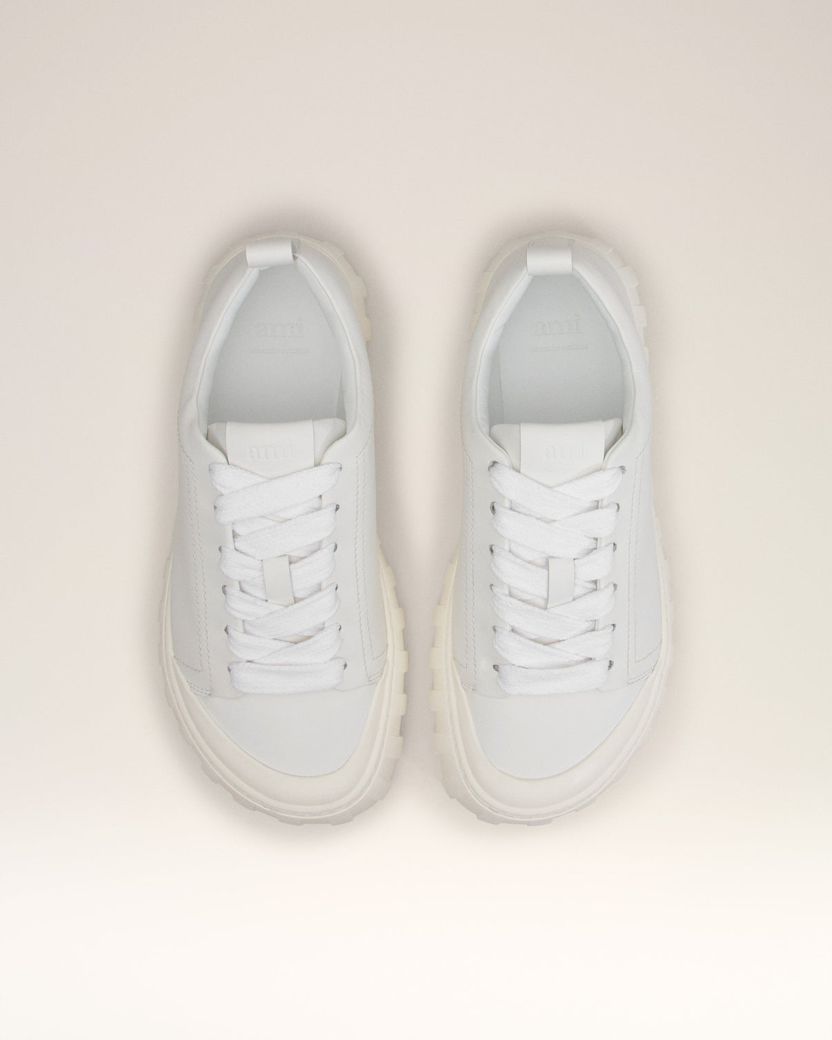 White Leather Low Top Tempo Sneakers
