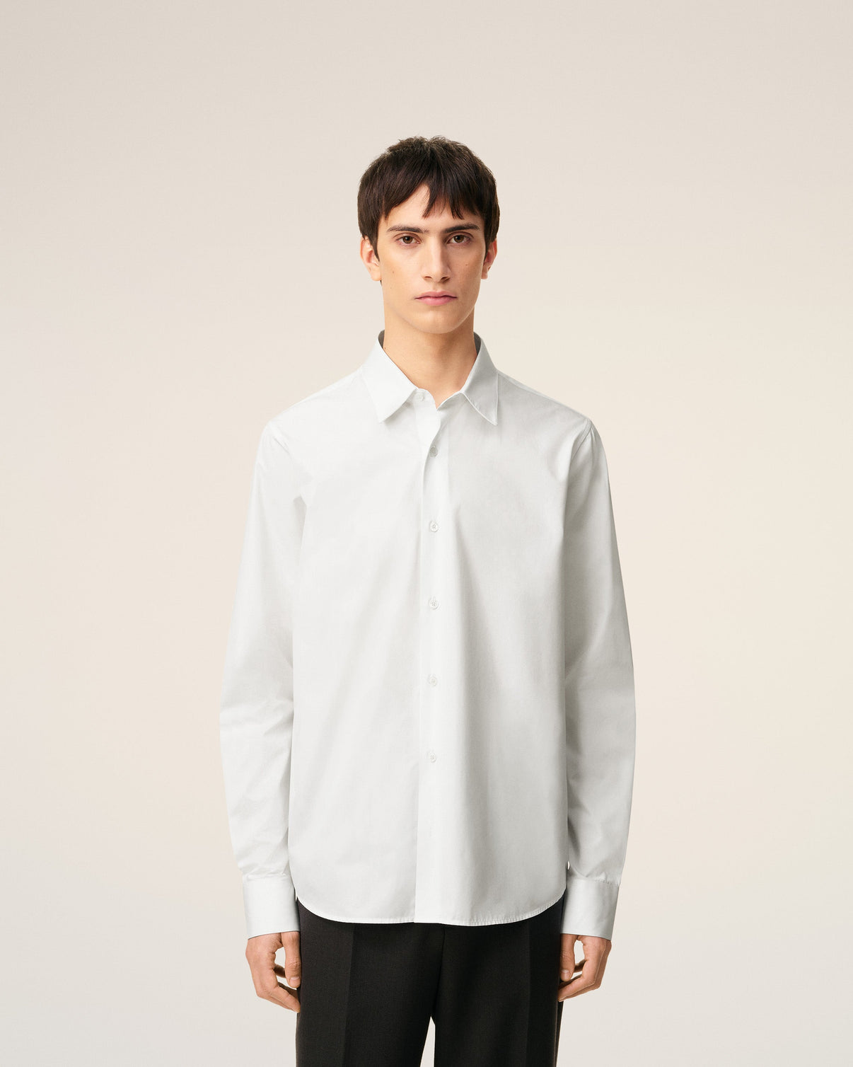 White Poplin Cotton Tailor Shirt