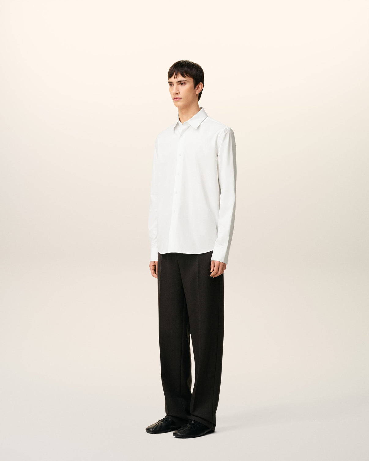 White Poplin Cotton Tailor Shirt