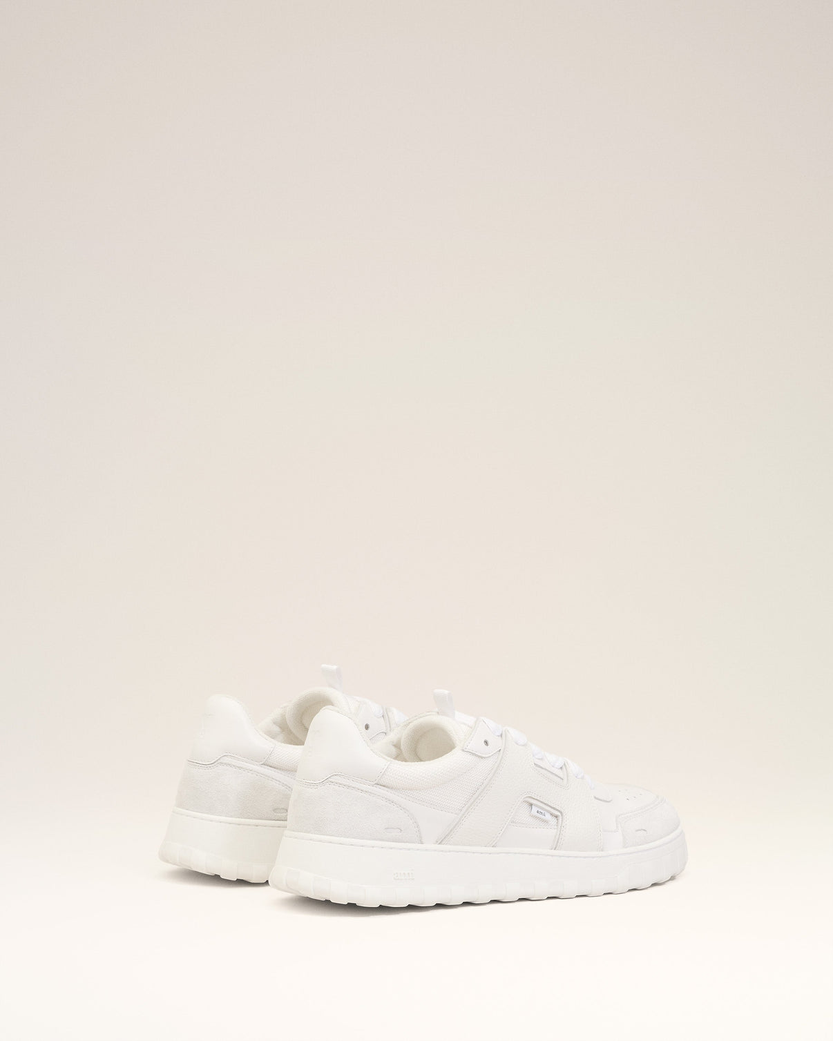 White Smooth Leather Low Top A Walk Sneakers