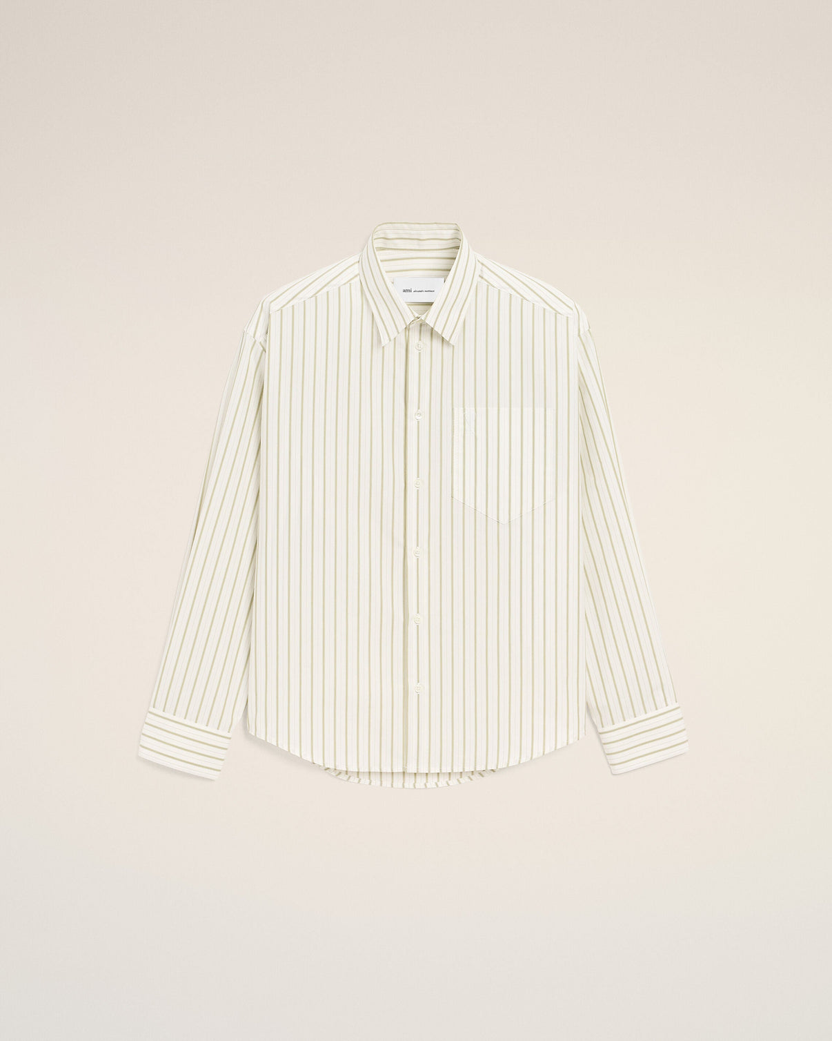 White Striped Cotton Boxy Shirt