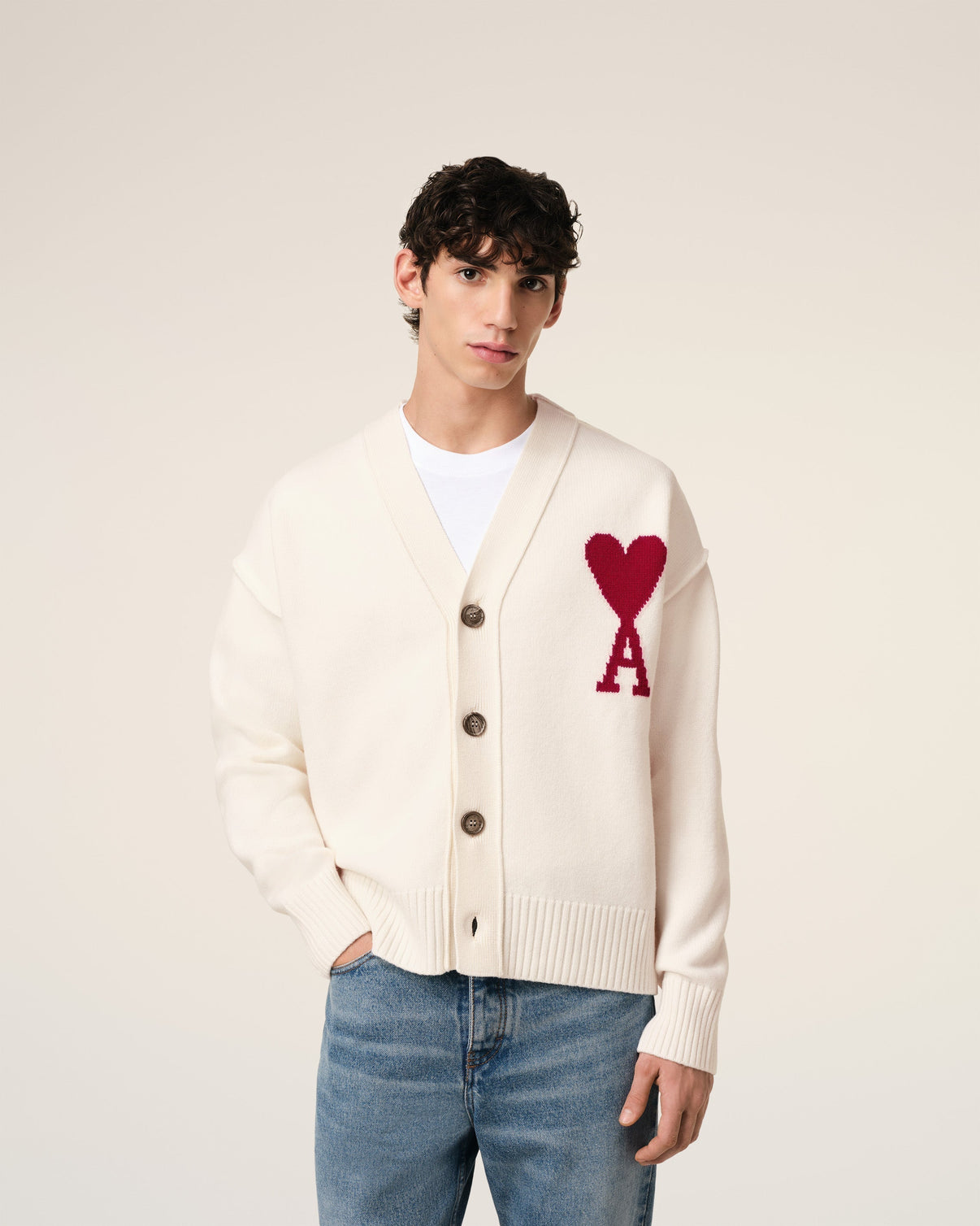 White Wool Cardigan