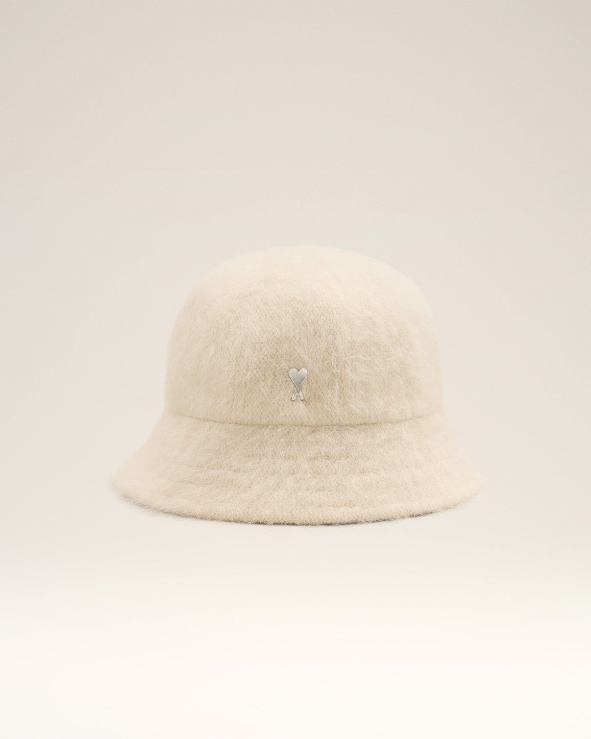 White Wool Stud Bucket Hat