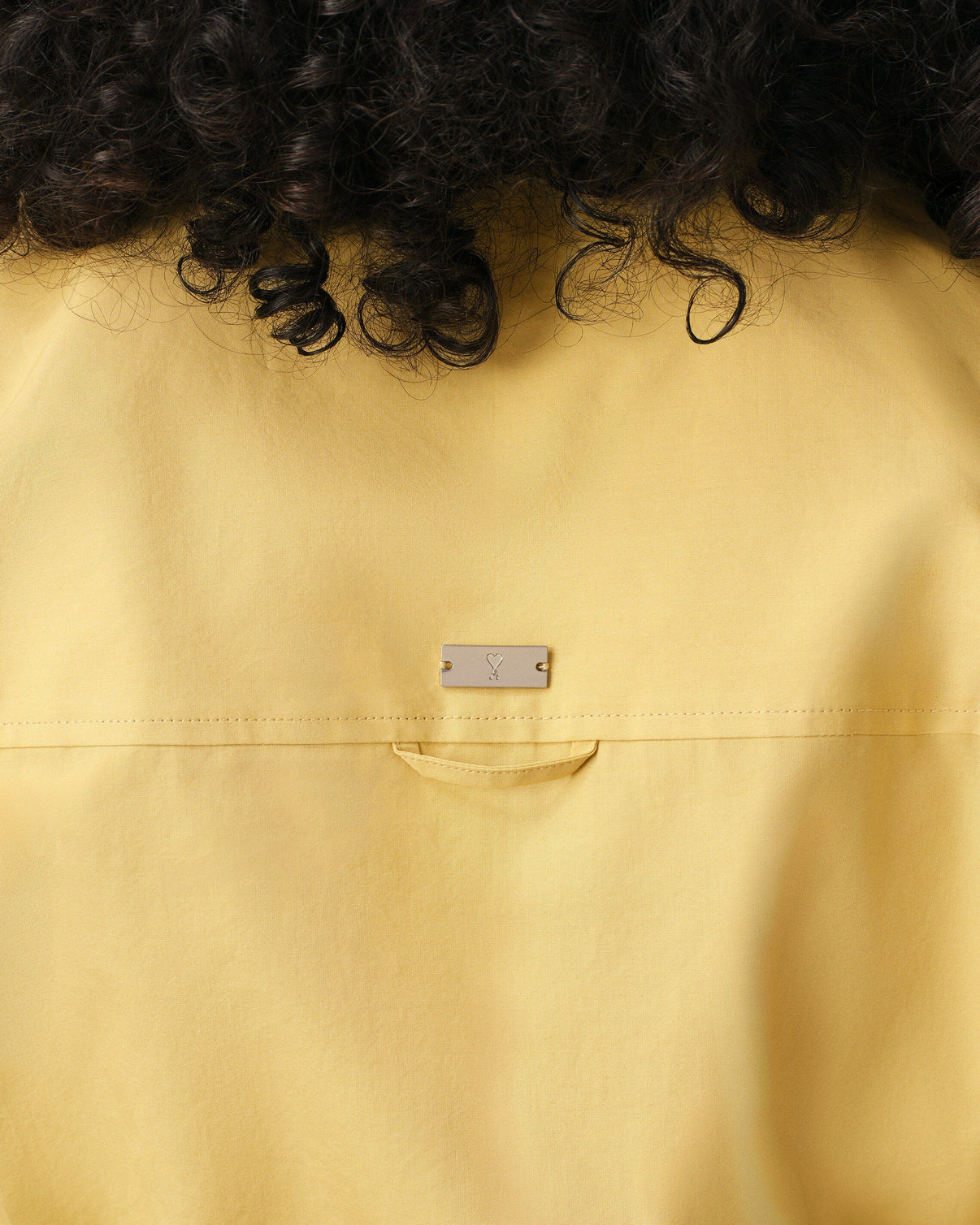 Yellow Cotton Sharp Collar Fitted Shirt