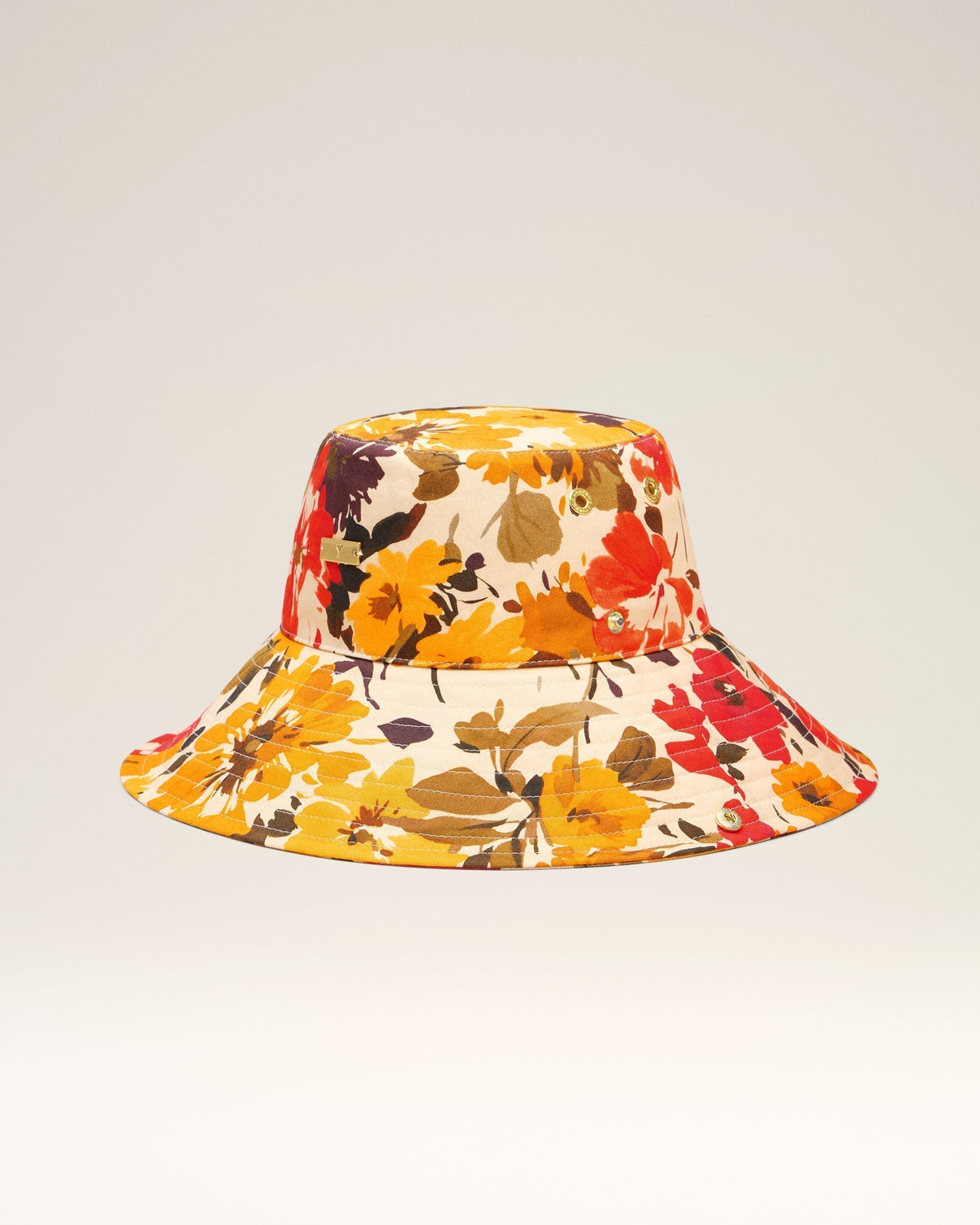 Yellow Floral Cotton Hat