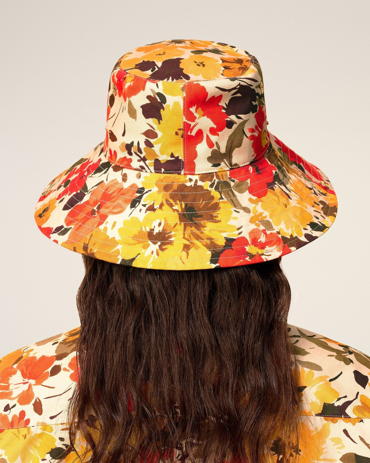 Yellow Floral Cotton Hat