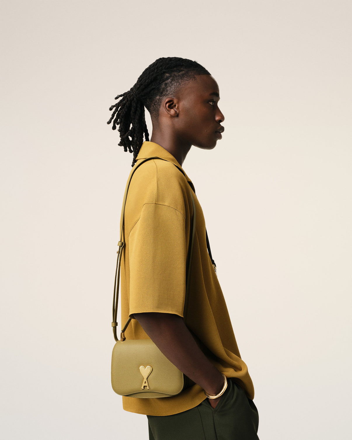 Yellow Leather Top Handle Paris Paris Bag