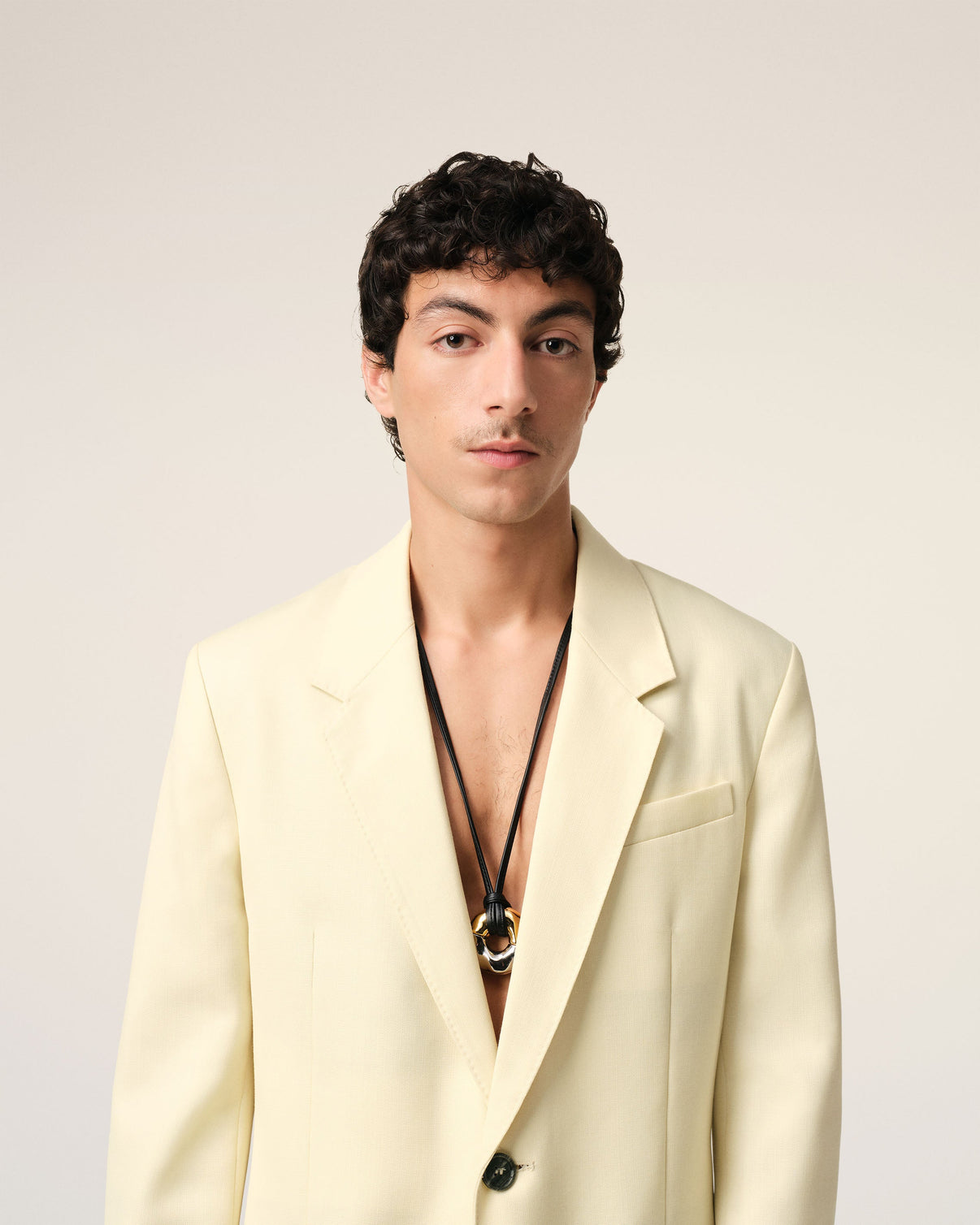 Yellow Wool Semi-Lined Jacket