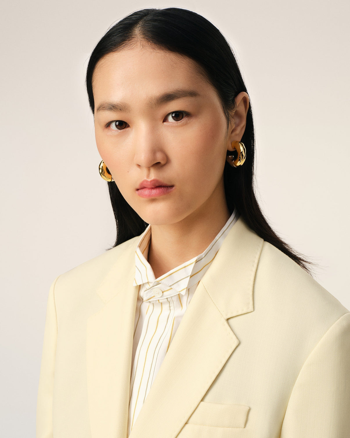 Yellow Wool Semi-Lined Jacket